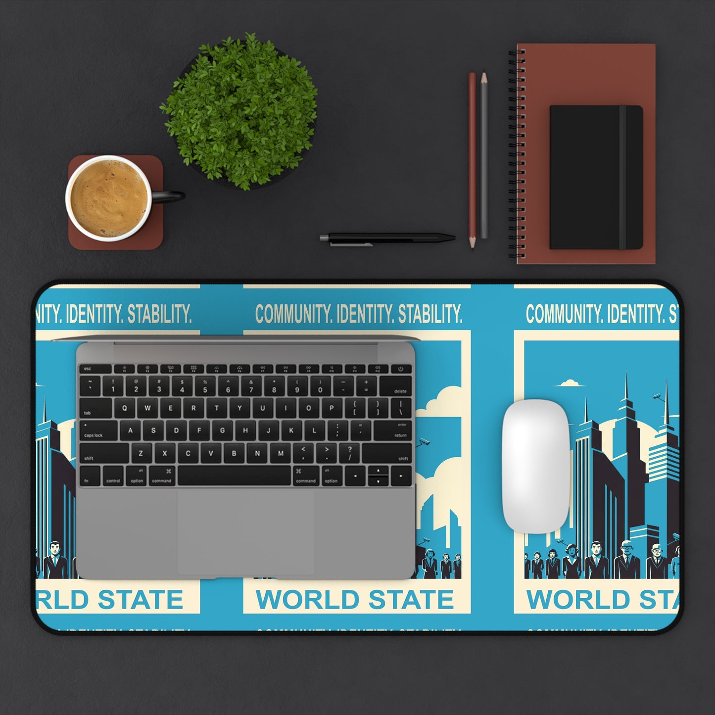 Desk Mat - Brave New World Community Integrity Stability Dystopian Future
