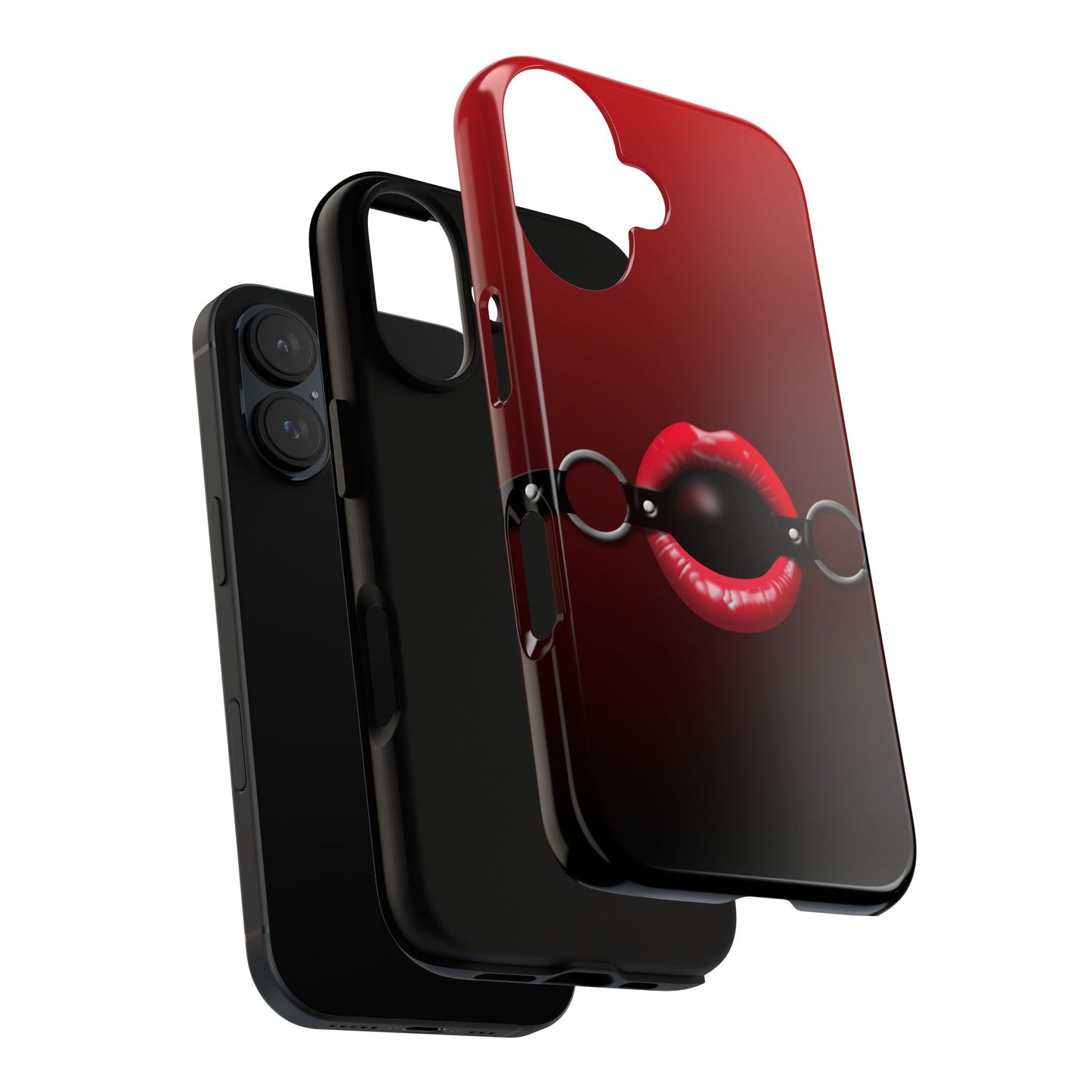 Phone Tough Case - Red Lips Gag Ball Design