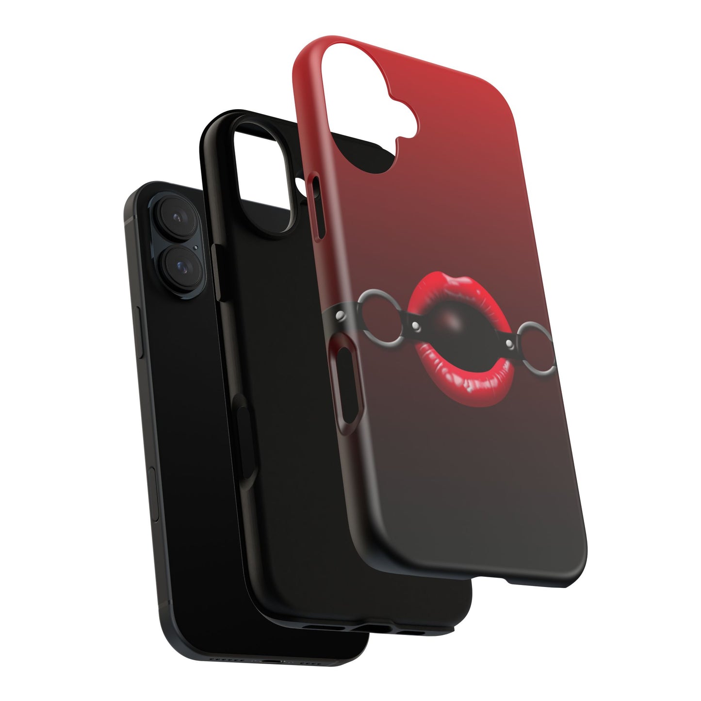 Phone Tough Case - Red Lips Gag Ball Design