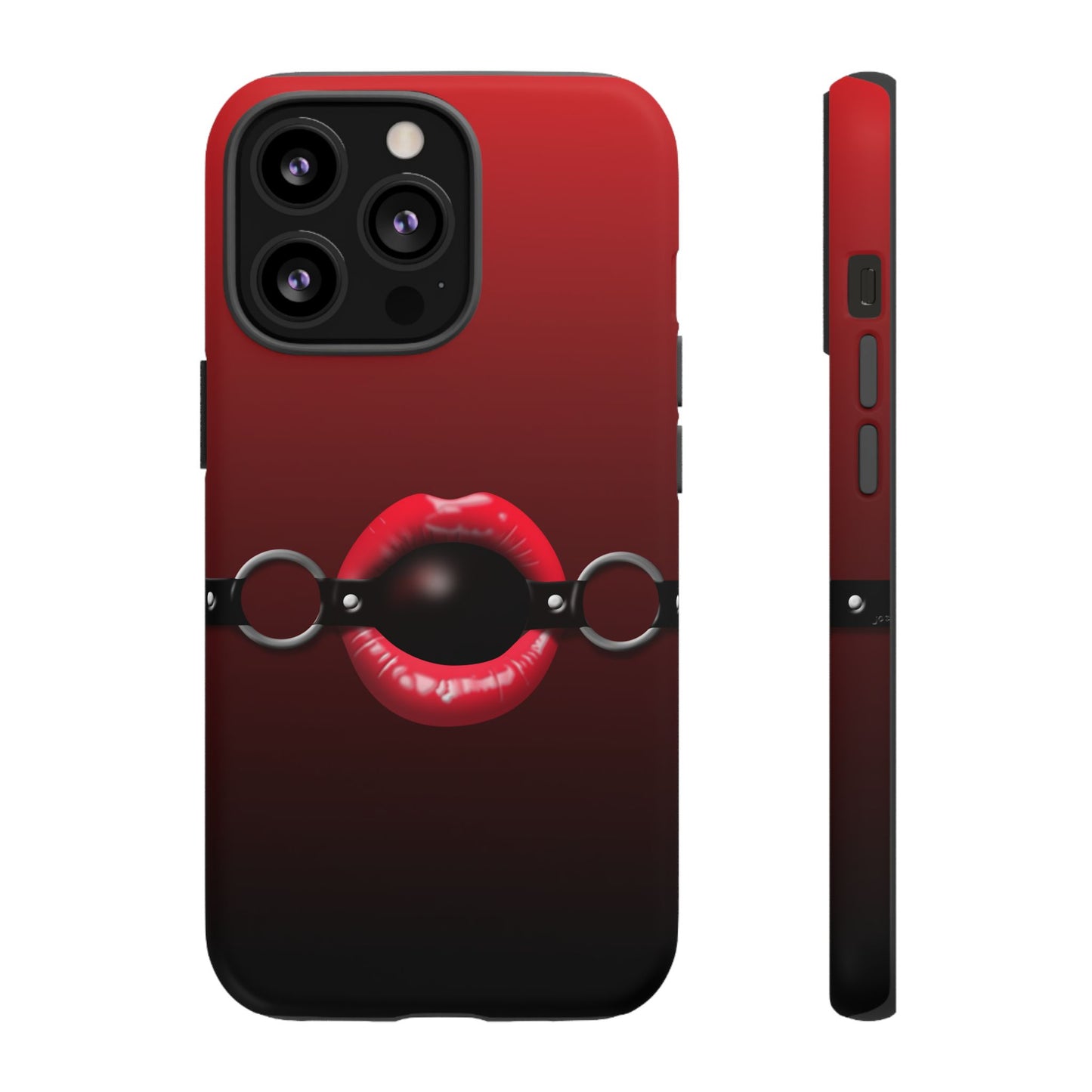 Phone Tough Case - Red Lips Gag Ball Design