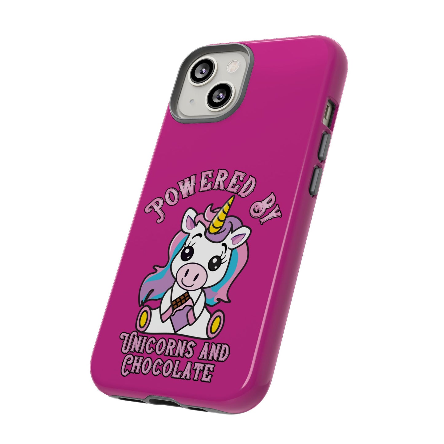 Phone Case - Powered by Unicorns and Chocolate