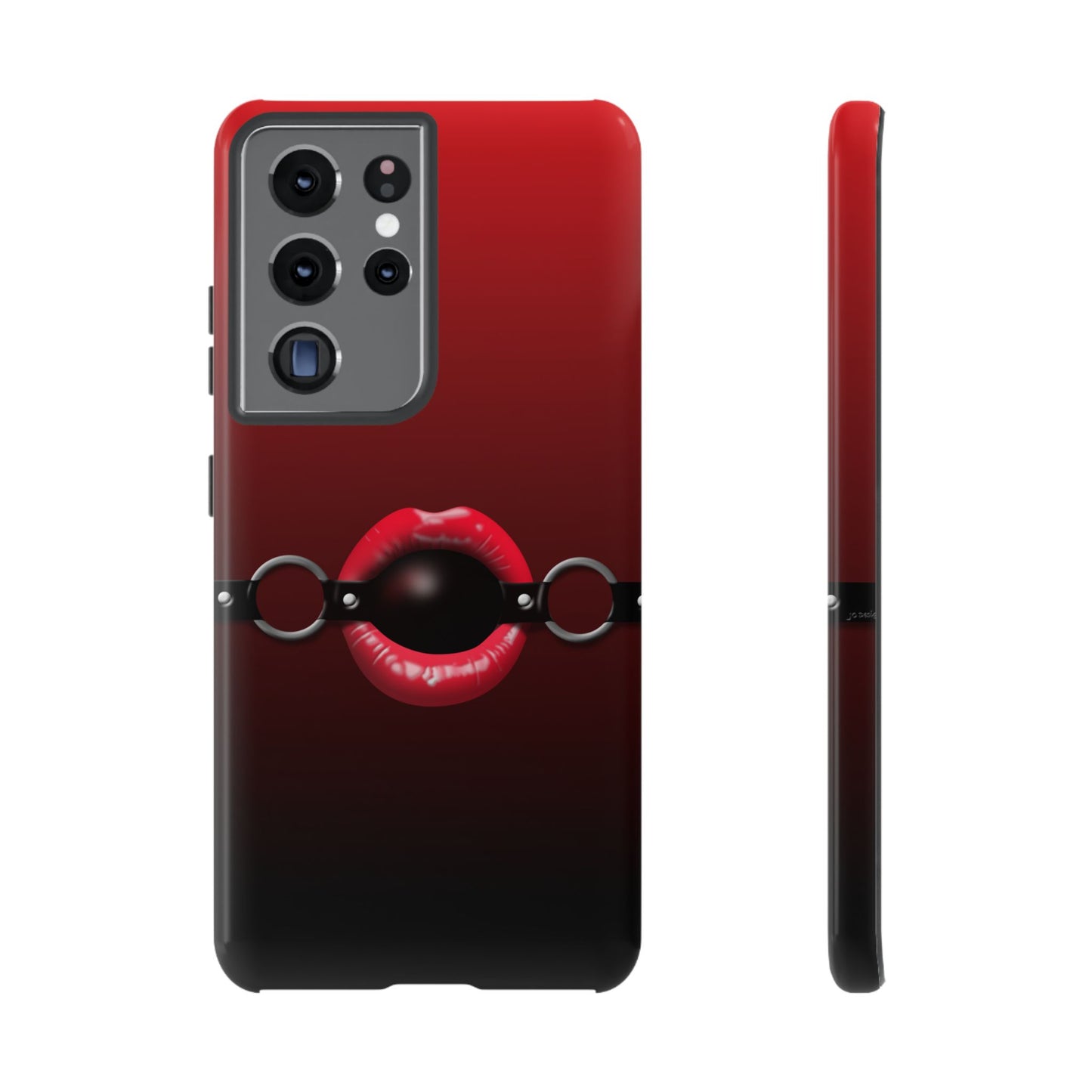 Phone Tough Case - Red Lips Gag Ball Design