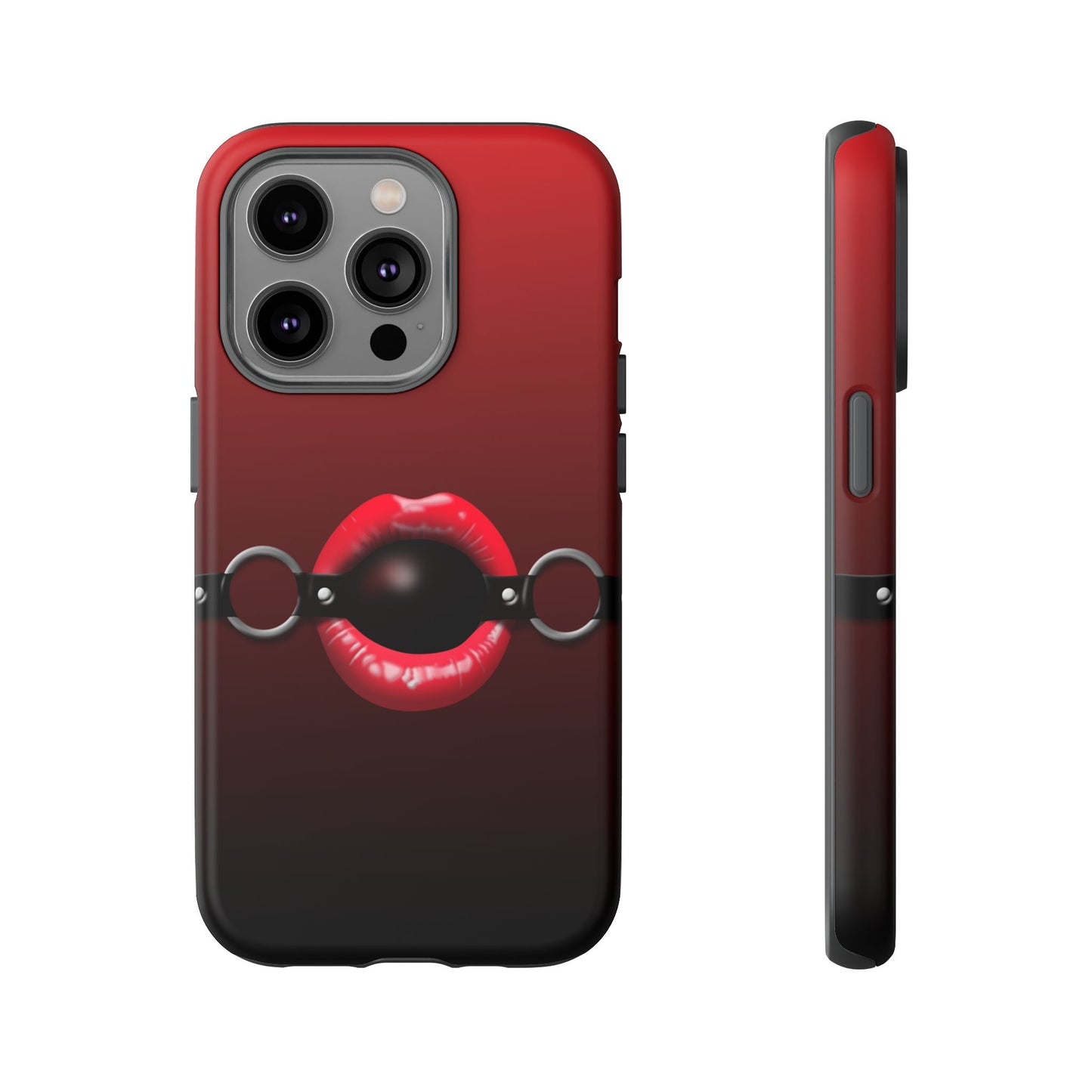 Phone Tough Case - Red Lips Gag Ball Design