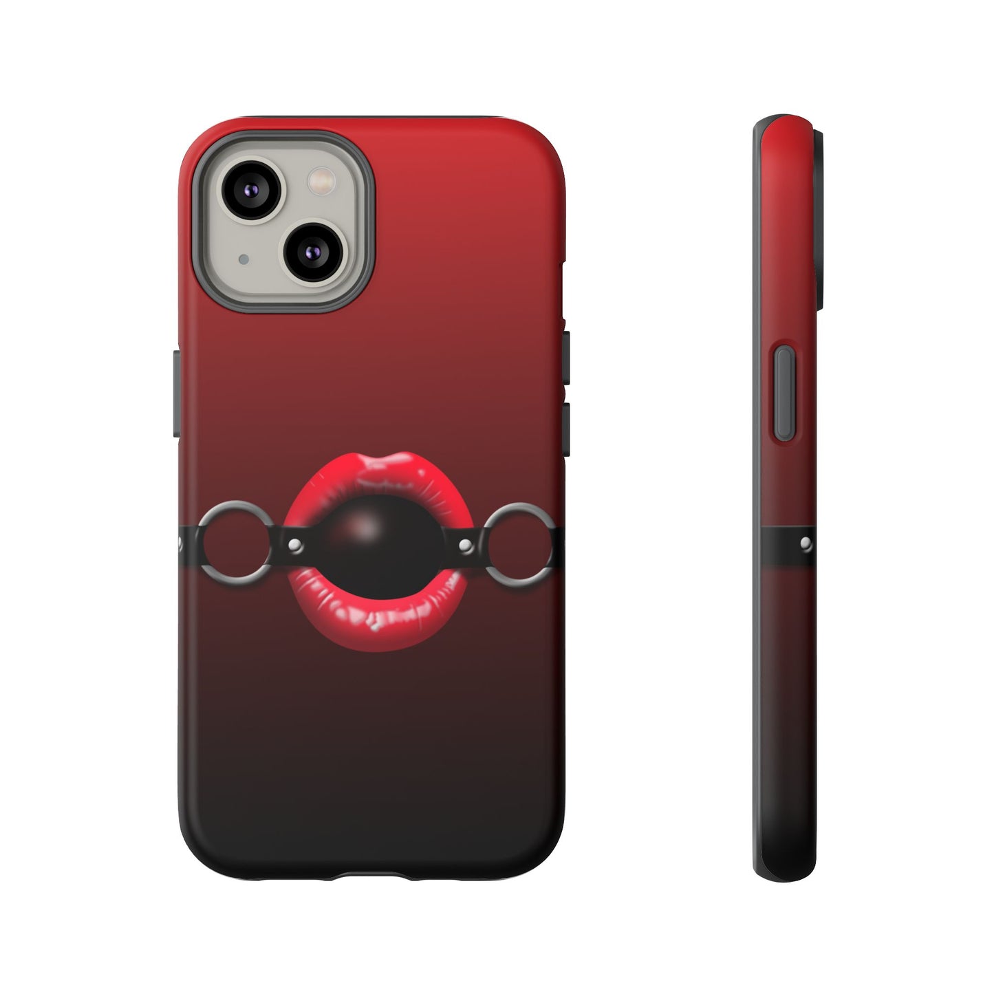 Phone Tough Case - Red Lips Gag Ball Design