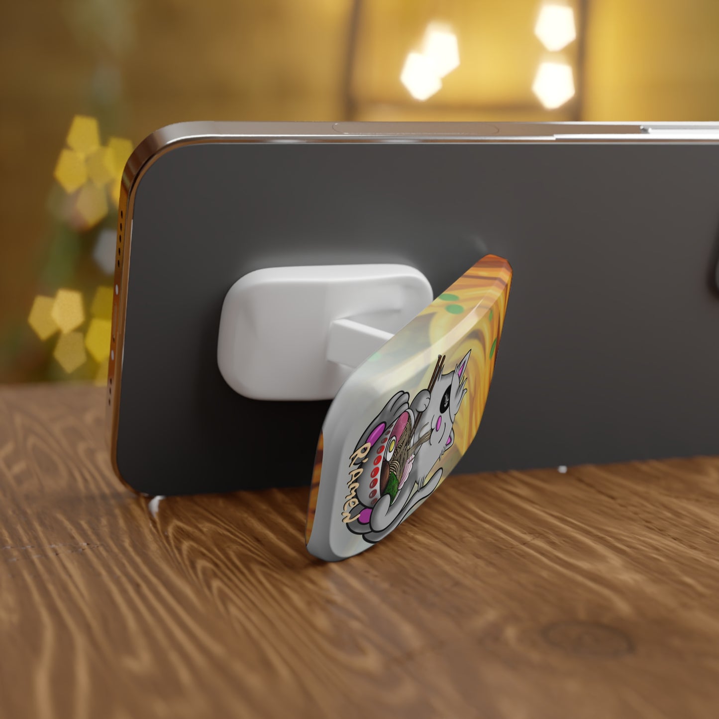 Cute Cat Ramen Lover Phone Grip - Purr-fectly Noodly Support