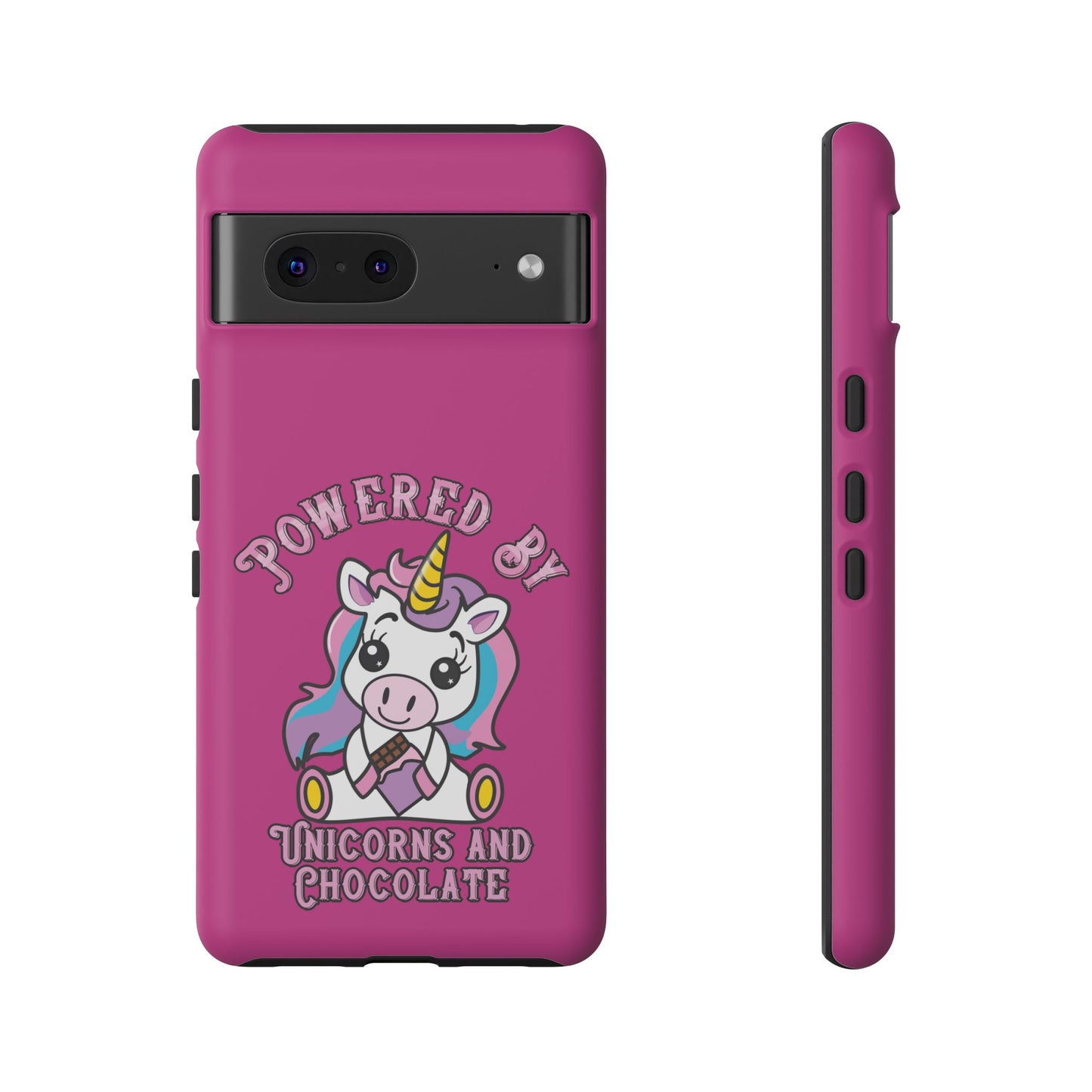 Phone Case - Powered by Unicorns and Chocolate