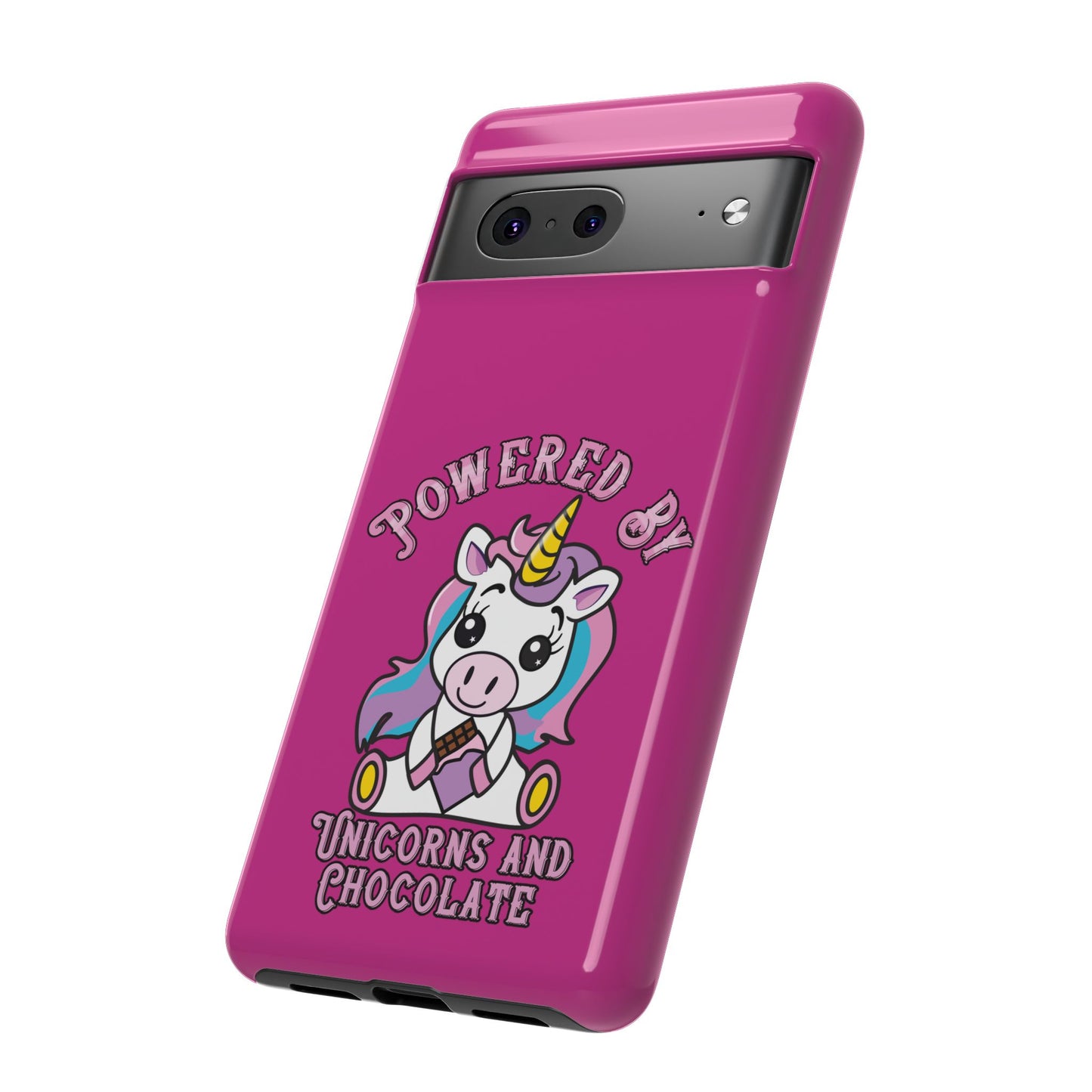 Phone Case - Powered by Unicorns and Chocolate