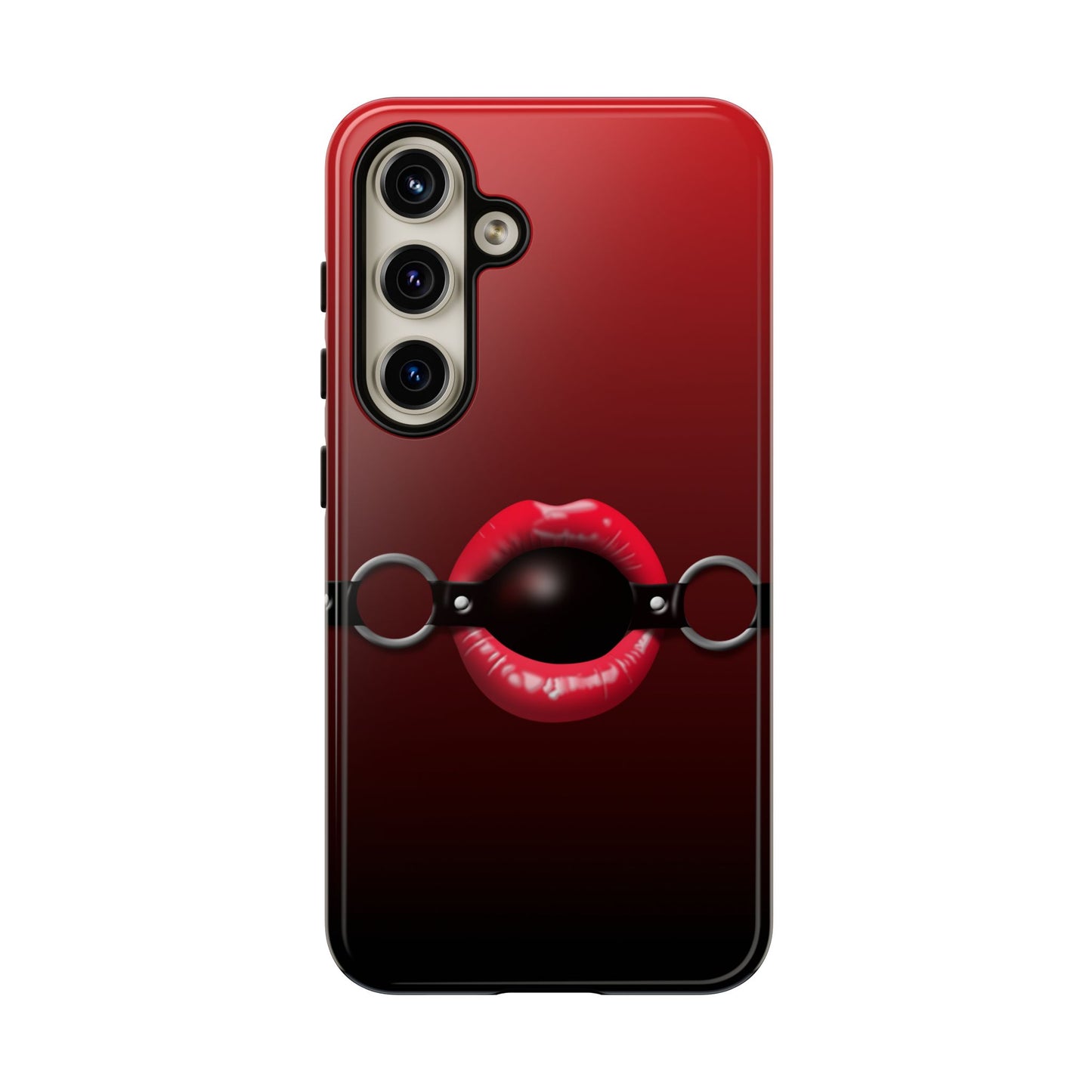 Phone Tough Case - Red Lips Gag Ball Design