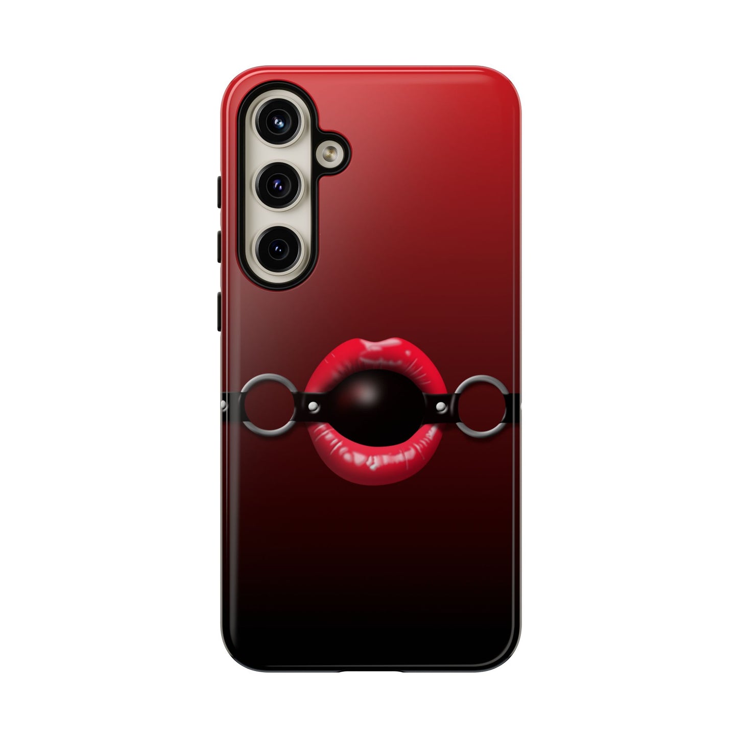 Phone Tough Case - Red Lips Gag Ball Design