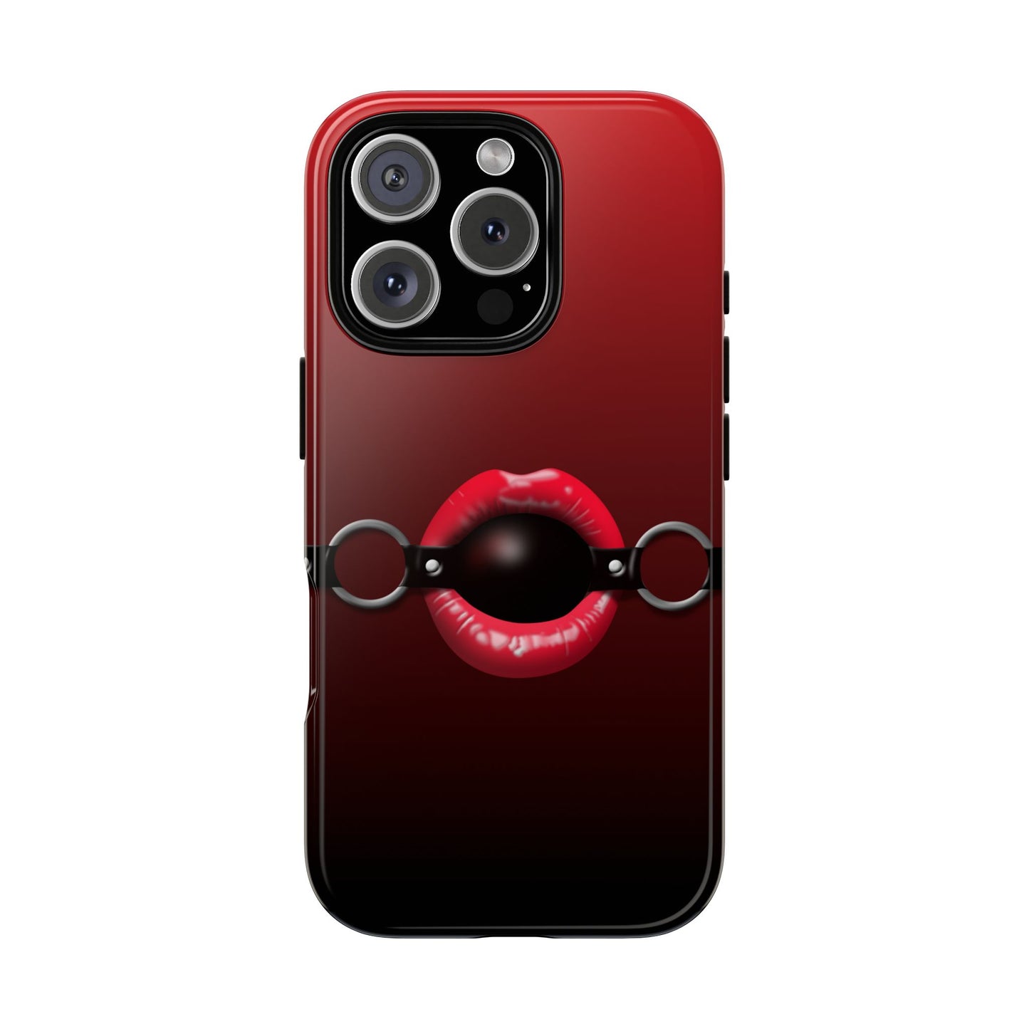 Phone Tough Case - Red Lips Gag Ball Design