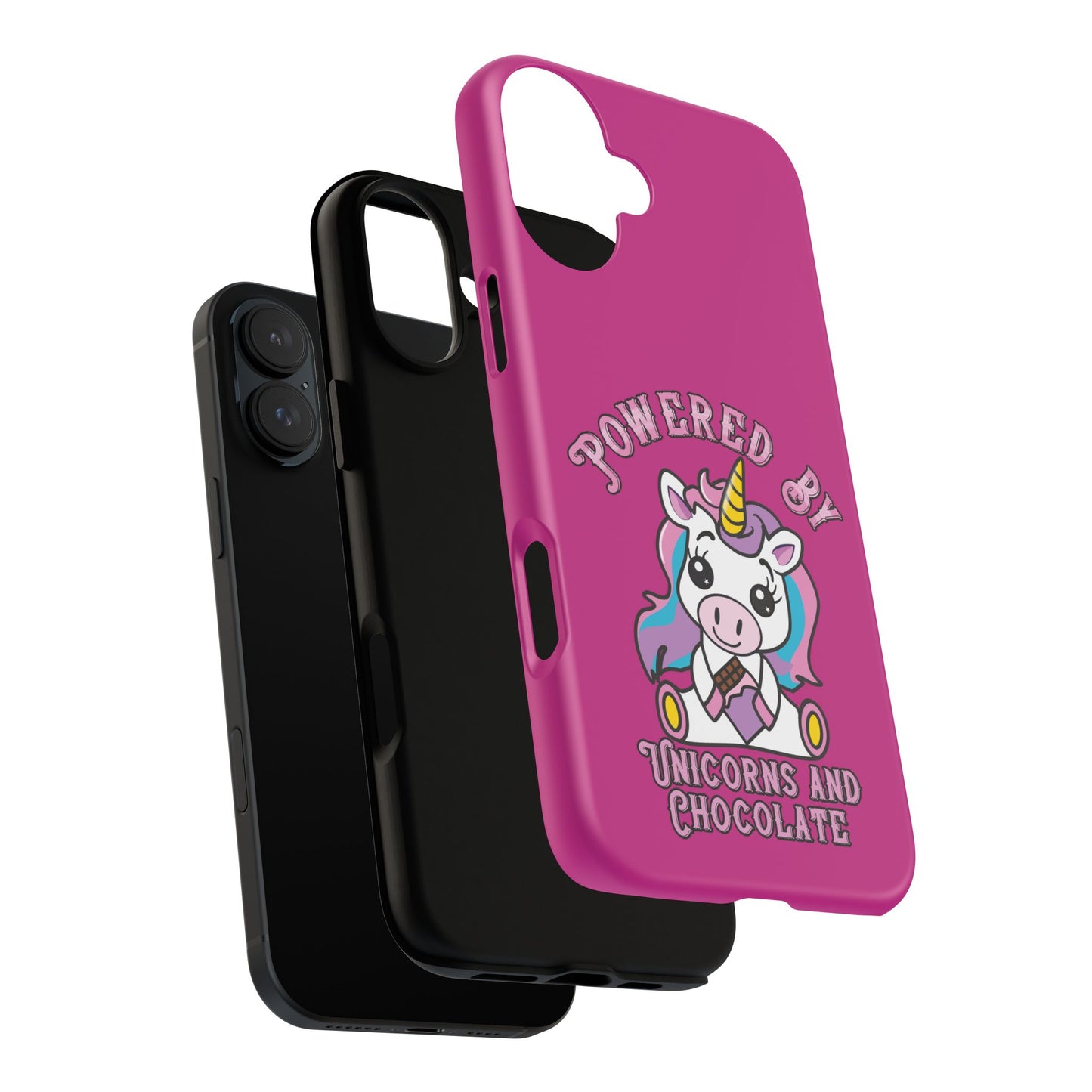 Phone Case - Powered by Unicorns and Chocolate