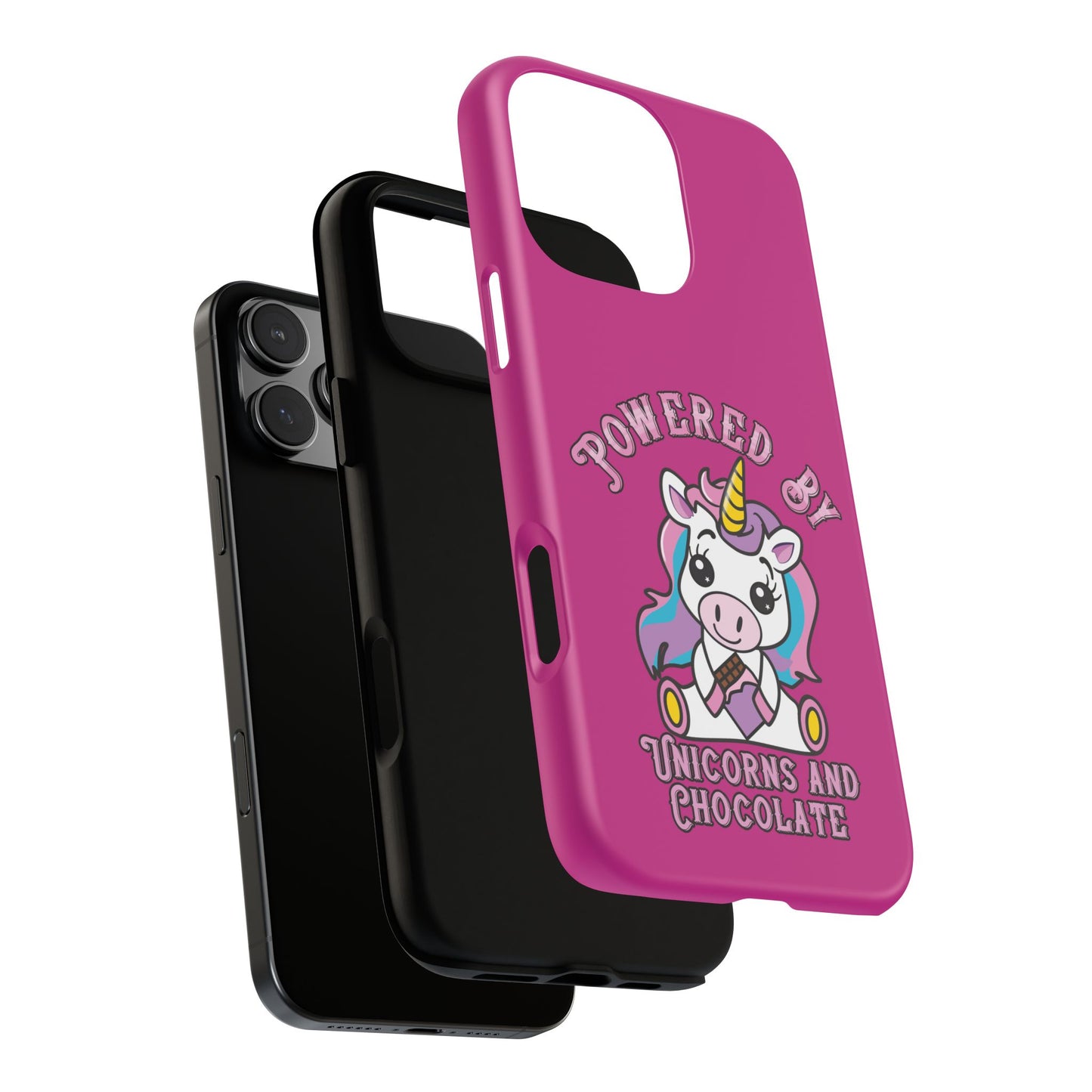 Phone Case - Powered by Unicorns and Chocolate