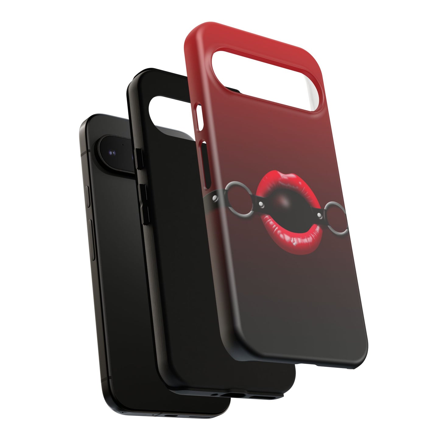 Phone Tough Case - Red Lips Gag Ball Design