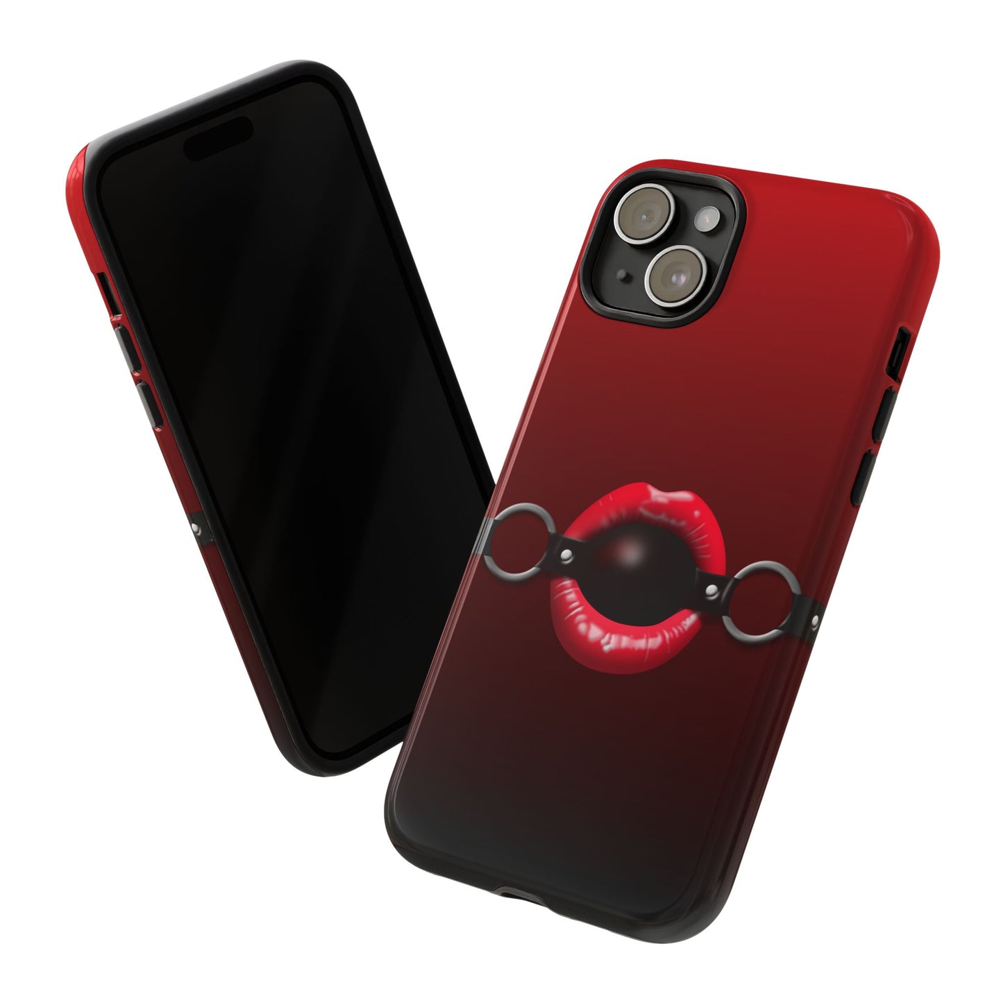 Phone Tough Case - Red Lips Gag Ball Design