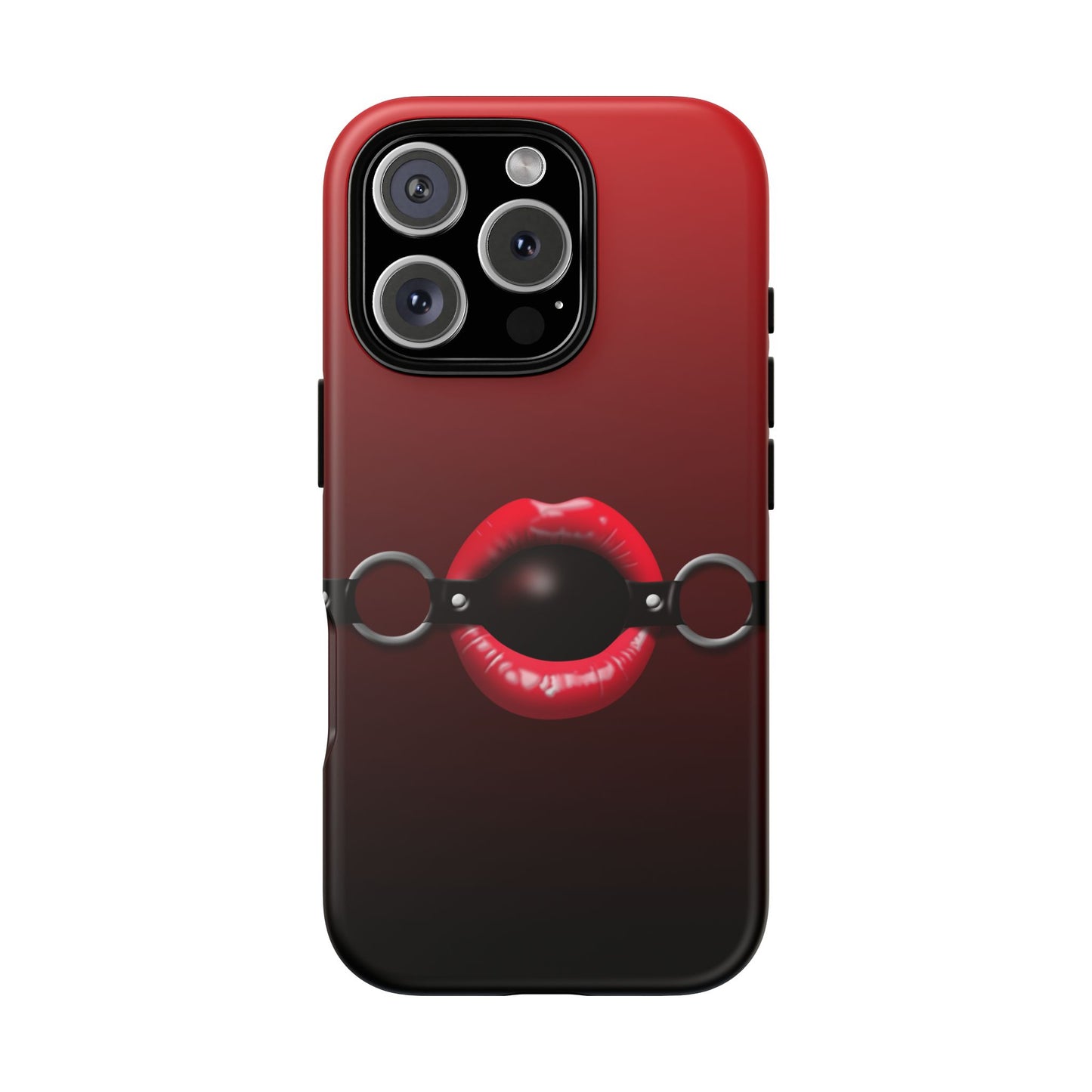 Phone Tough Case - Red Lips Gag Ball Design