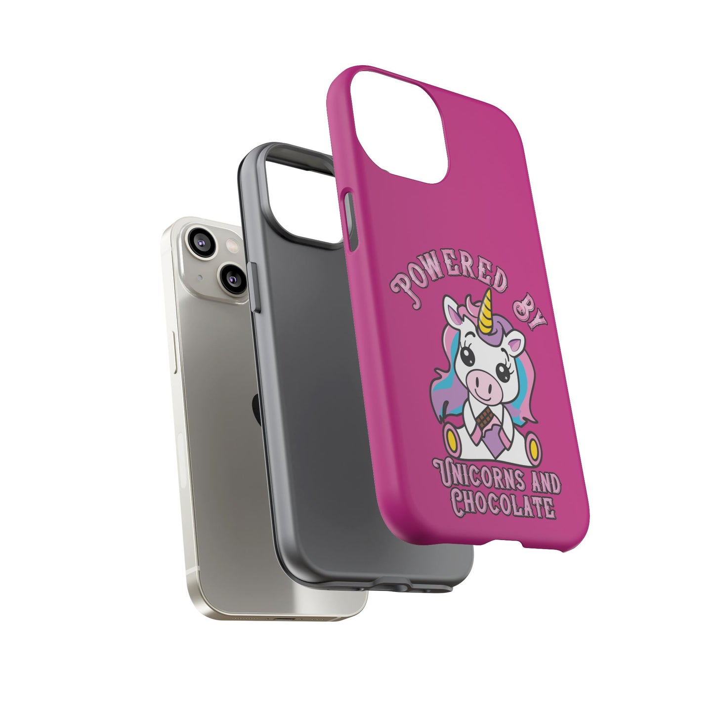 Phone Case - Powered by Unicorns and Chocolate