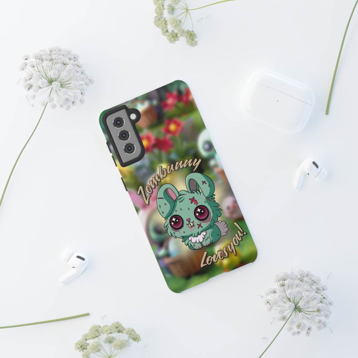 Phone Case - Cute Zombie Bunny - Zombunny Loves You