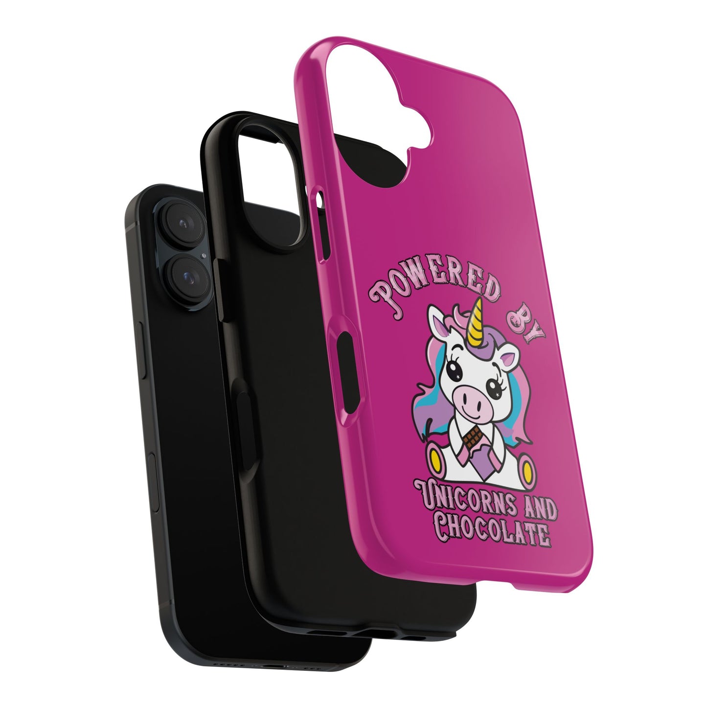 Phone Case - Powered by Unicorns and Chocolate