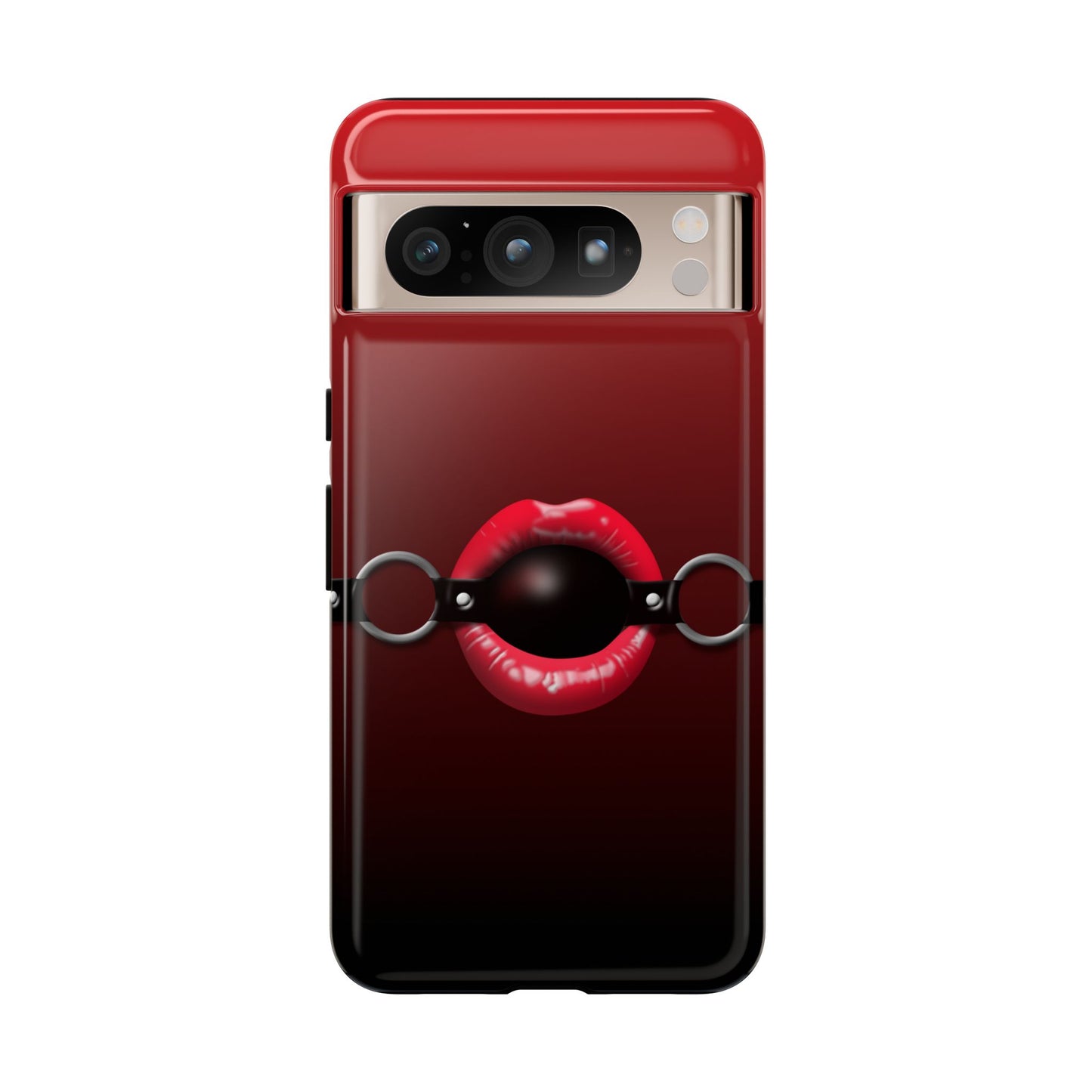 Phone Tough Case - Red Lips Gag Ball Design