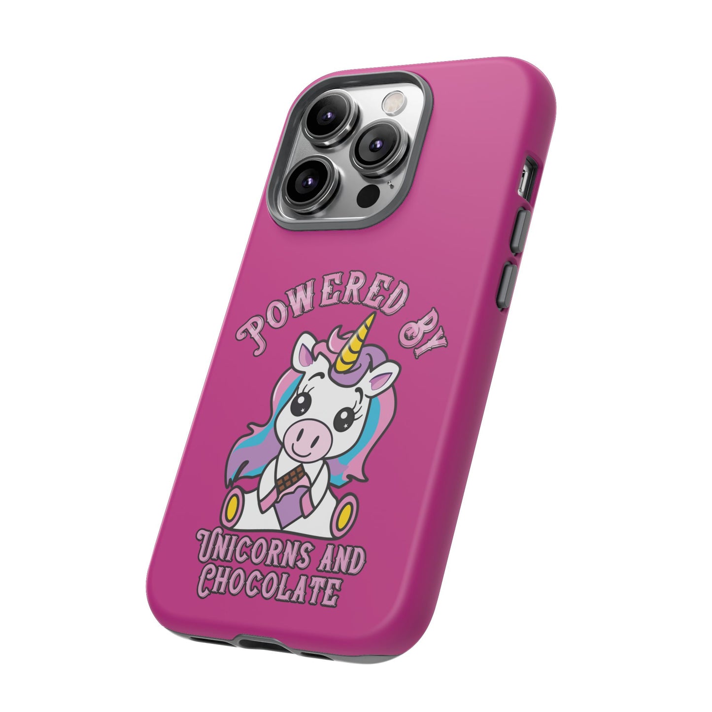 Phone Case - Powered by Unicorns and Chocolate