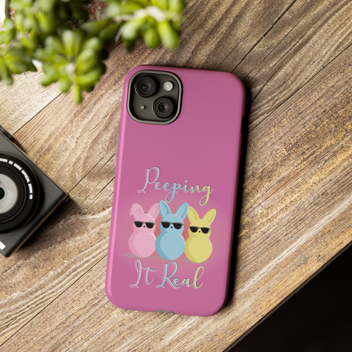 Phone Case - Peeping It Real Bunny Design for Easter & Spring