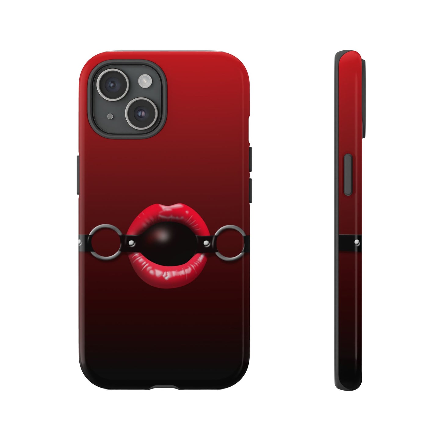 Phone Tough Case - Red Lips Gag Ball Design