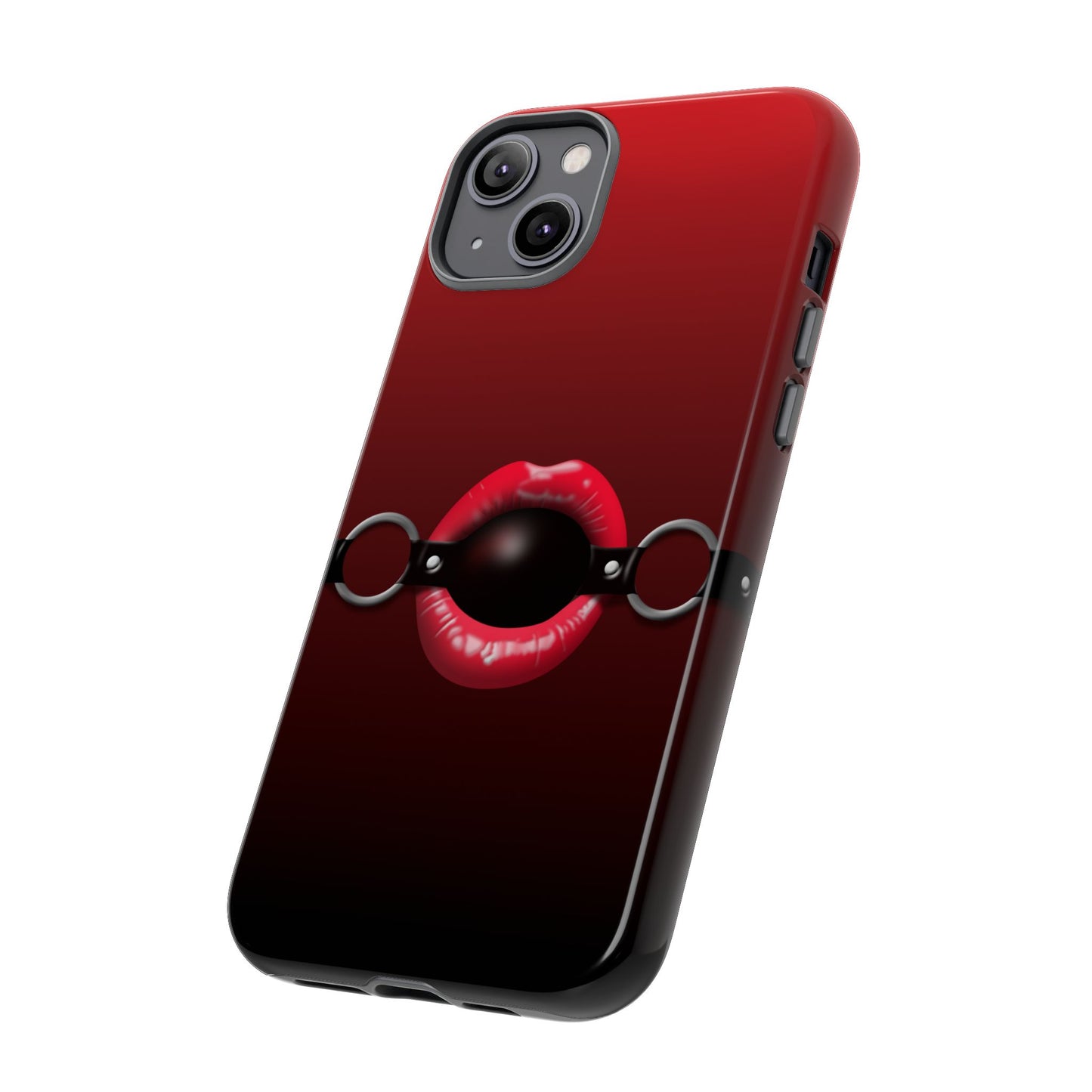 Phone Tough Case - Red Lips Gag Ball Design