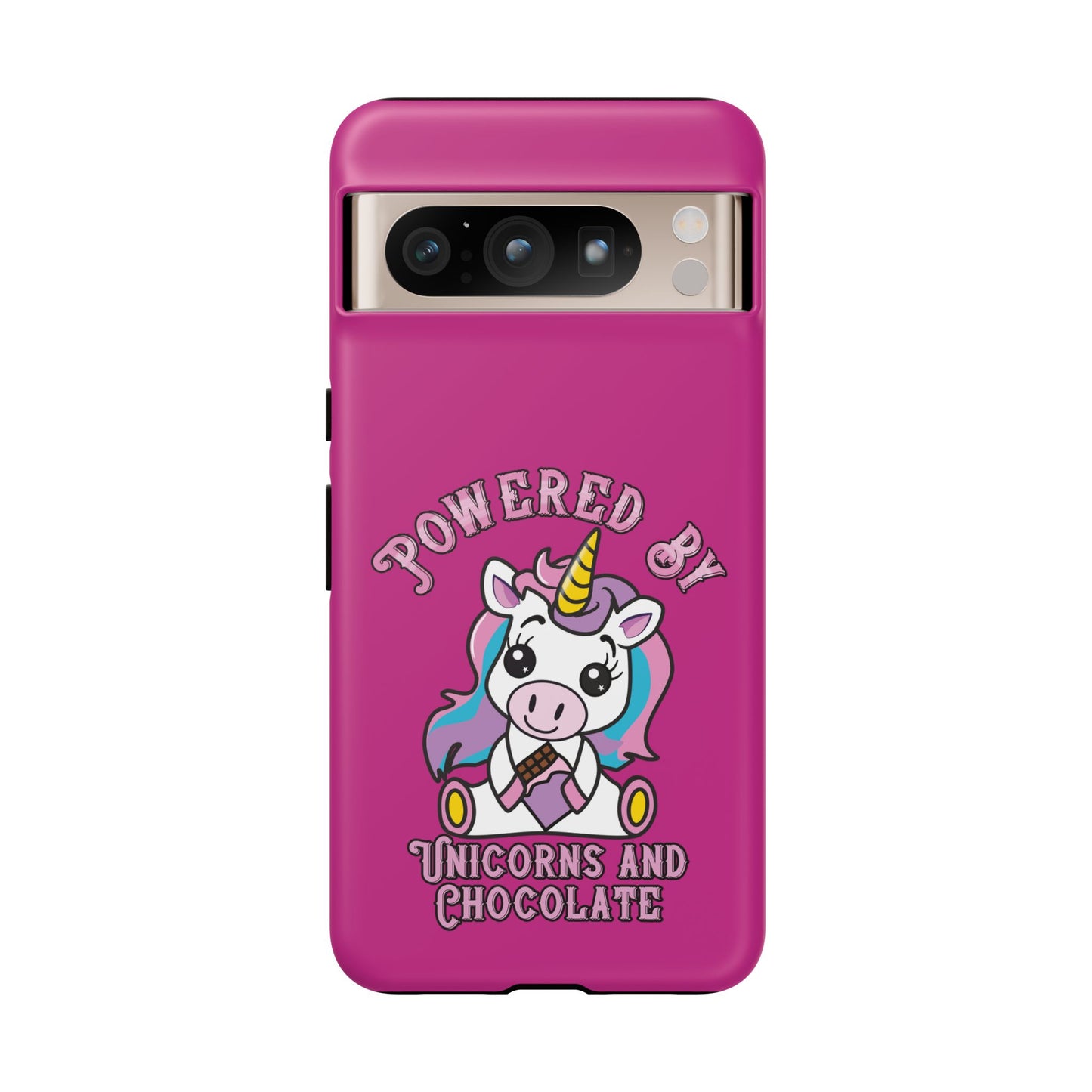 Phone Case - Powered by Unicorns and Chocolate