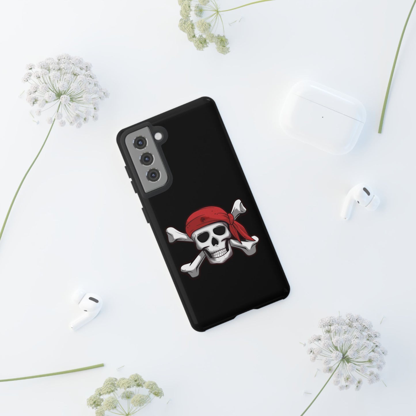 Pirate Skull and Crossbones with Jolly Roger Bandana - Tough Cases