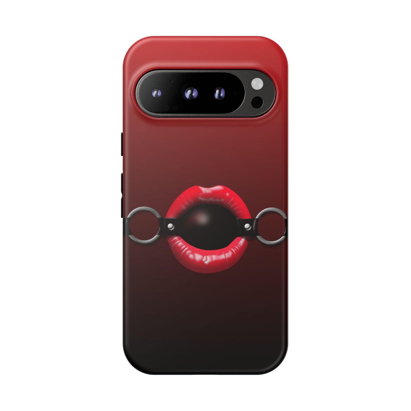 Phone Tough Case - Red Lips Gag Ball Design