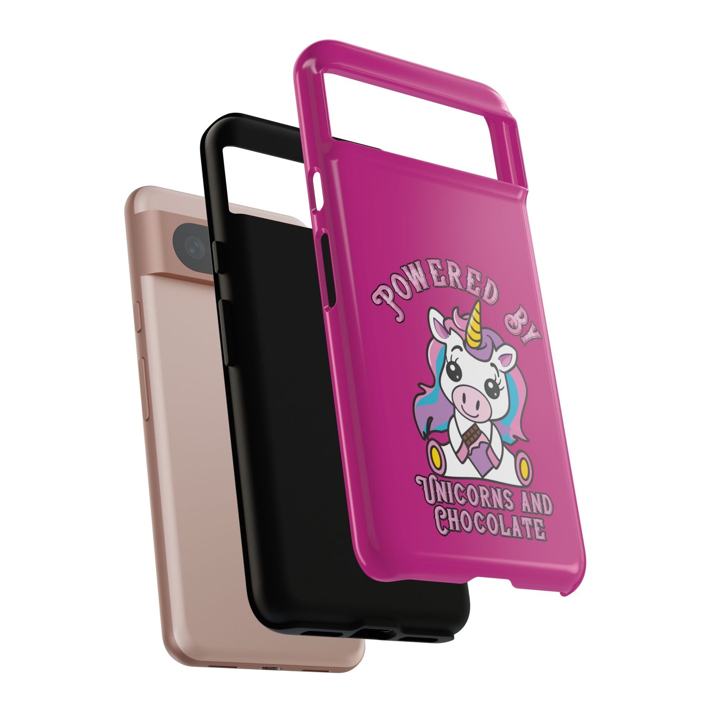 Phone Case - Powered by Unicorns and Chocolate