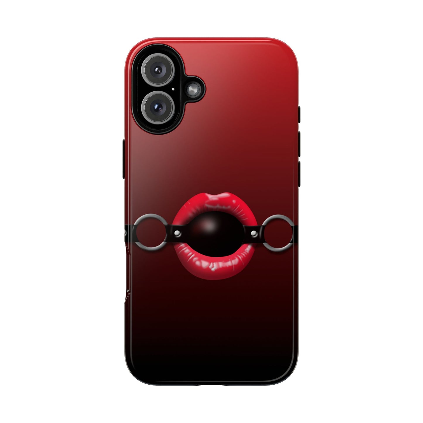 Phone Tough Case - Red Lips Gag Ball Design