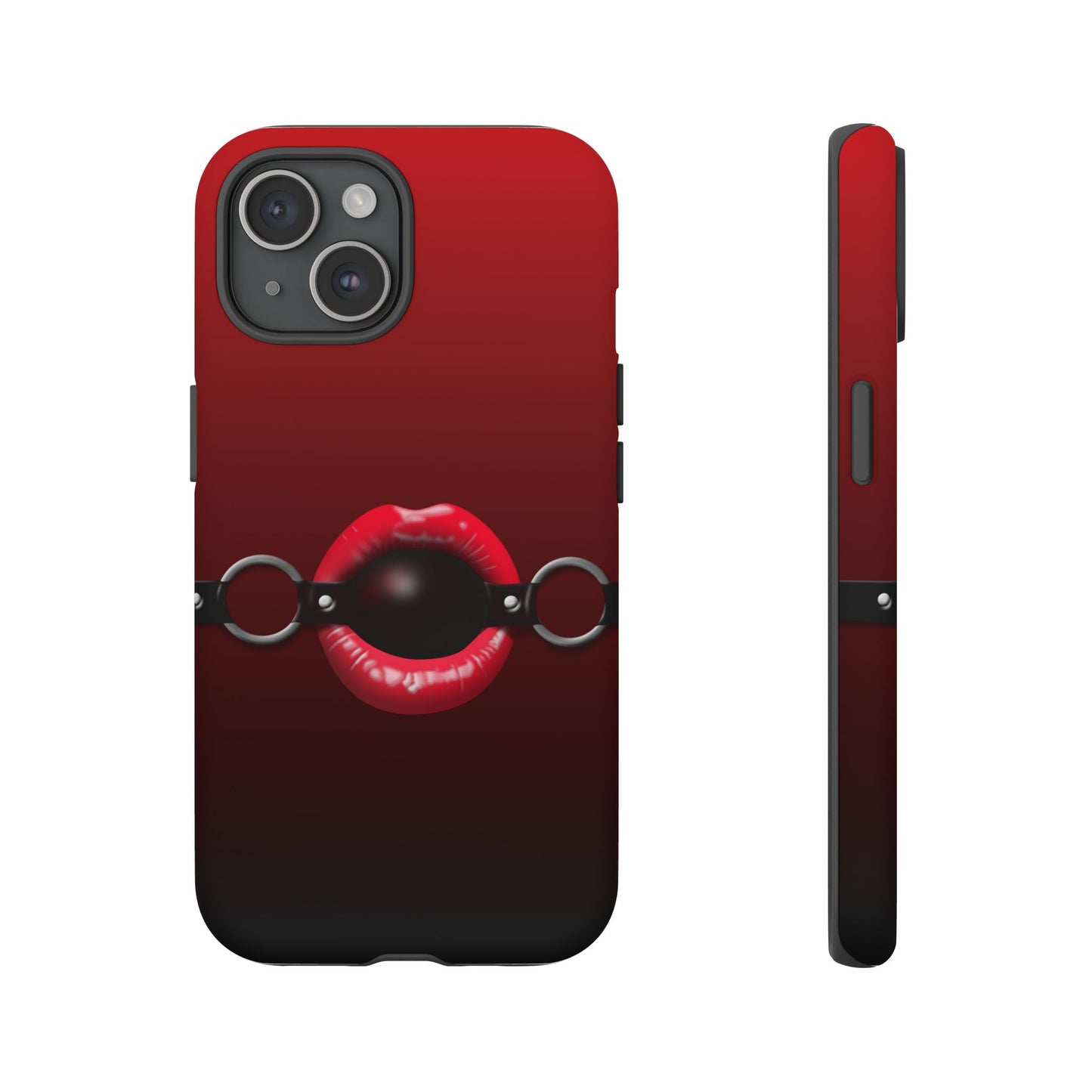 Phone Tough Case - Red Lips Gag Ball Design