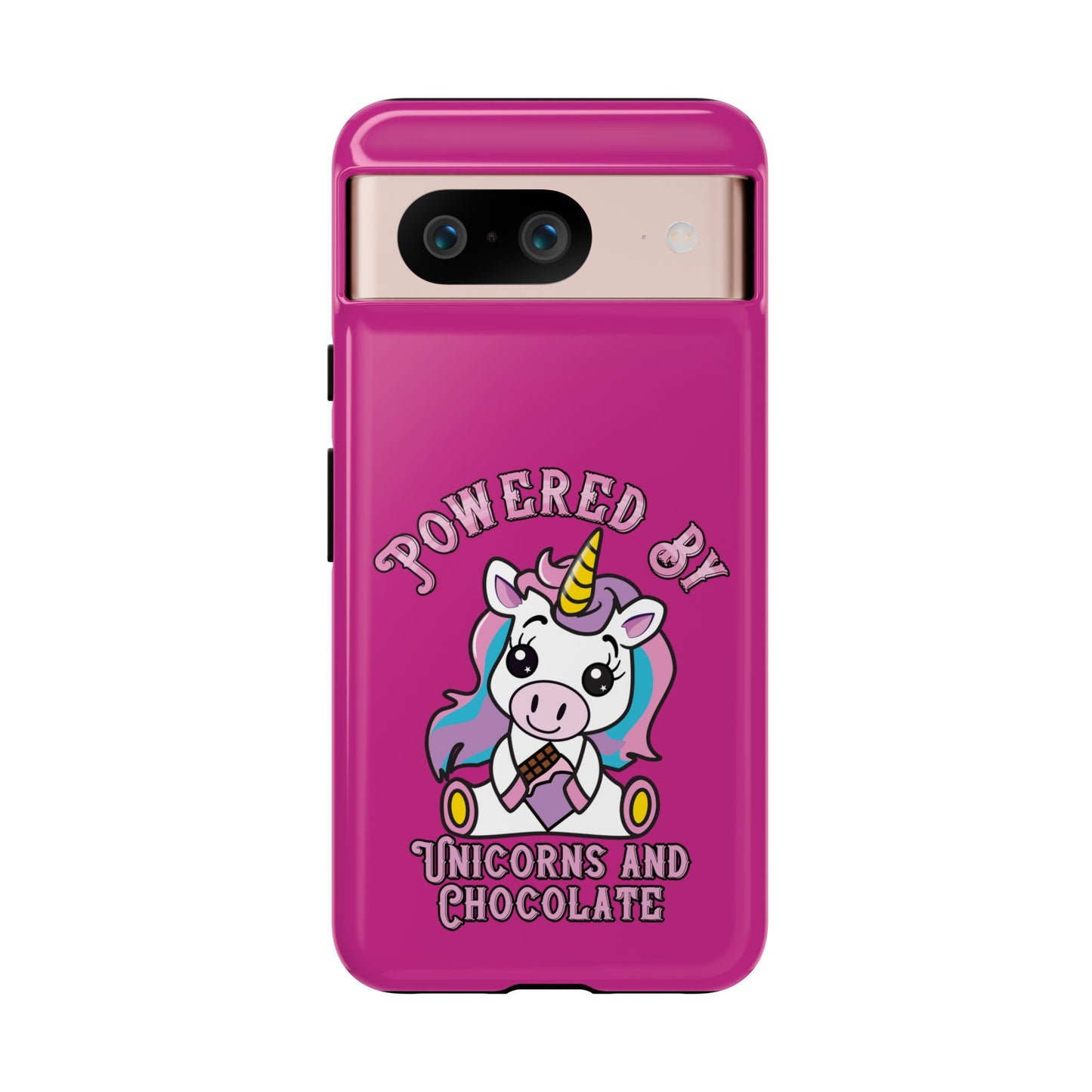 Phone Case - Powered by Unicorns and Chocolate