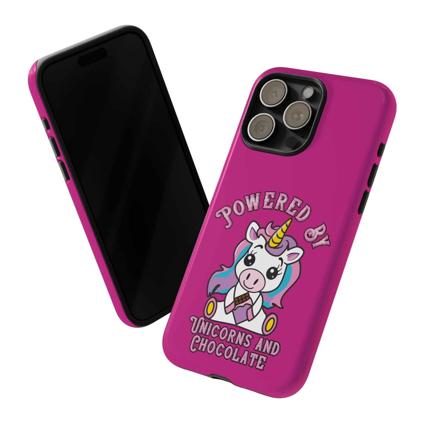 Phone Case - Powered by Unicorns and Chocolate