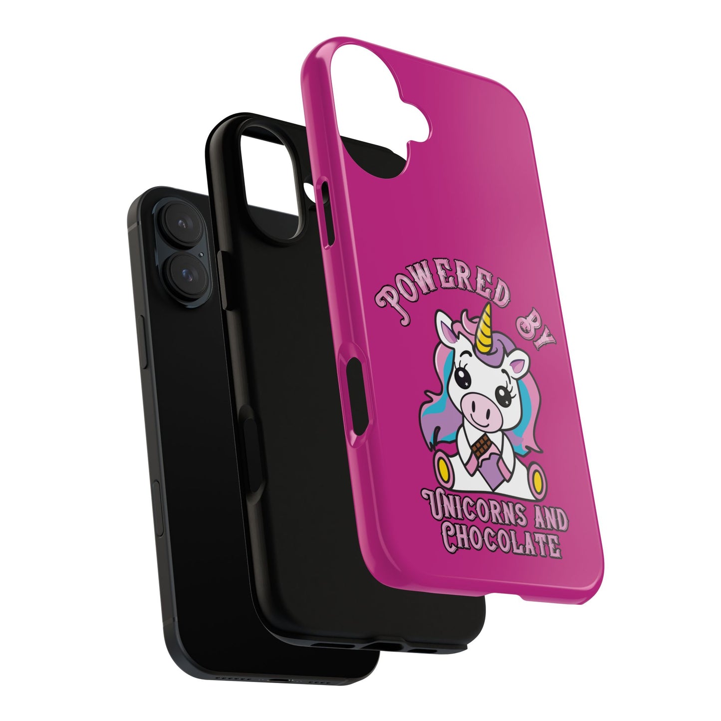 Phone Case - Powered by Unicorns and Chocolate