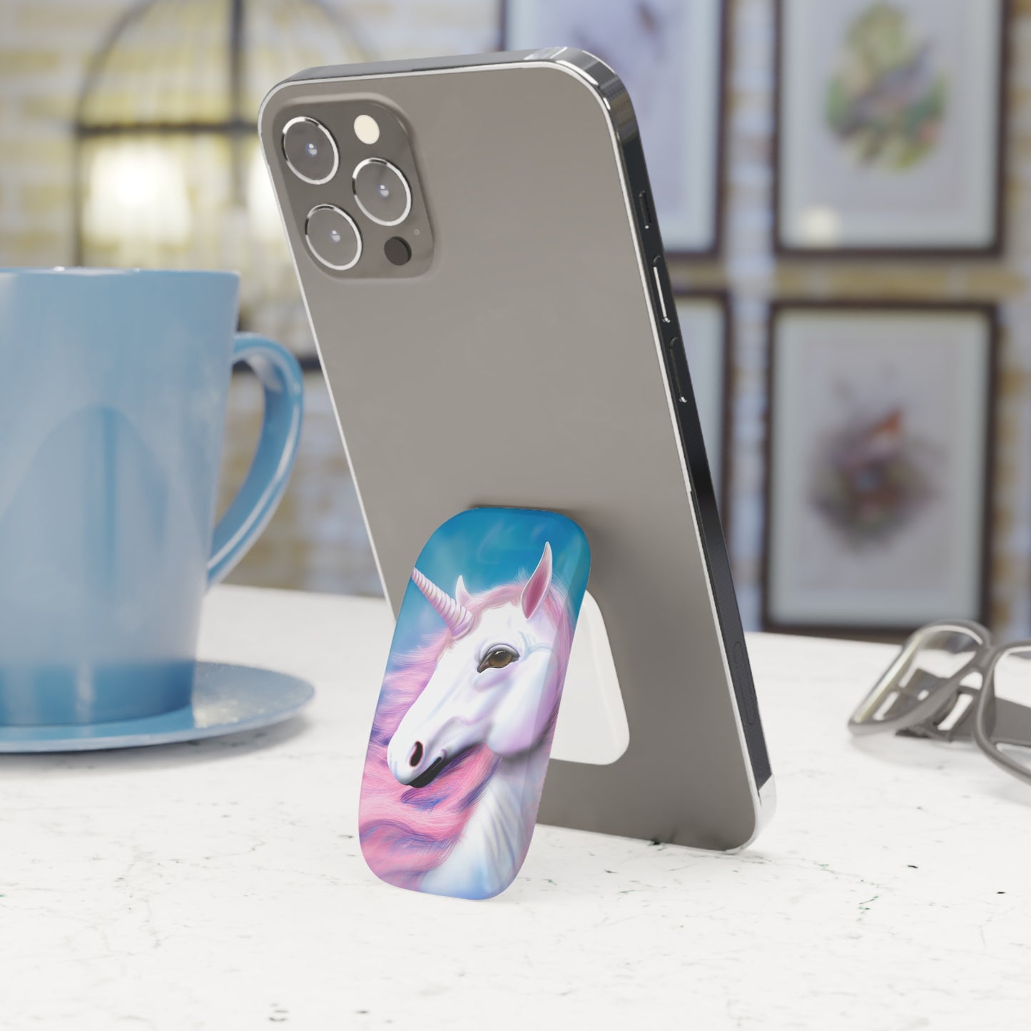 Unicorn Phone Grip, Cute Accessories, Pop Socket, Cell Phone Holder, Birthday Gift, Magical Decor, Fun Tech Accessory