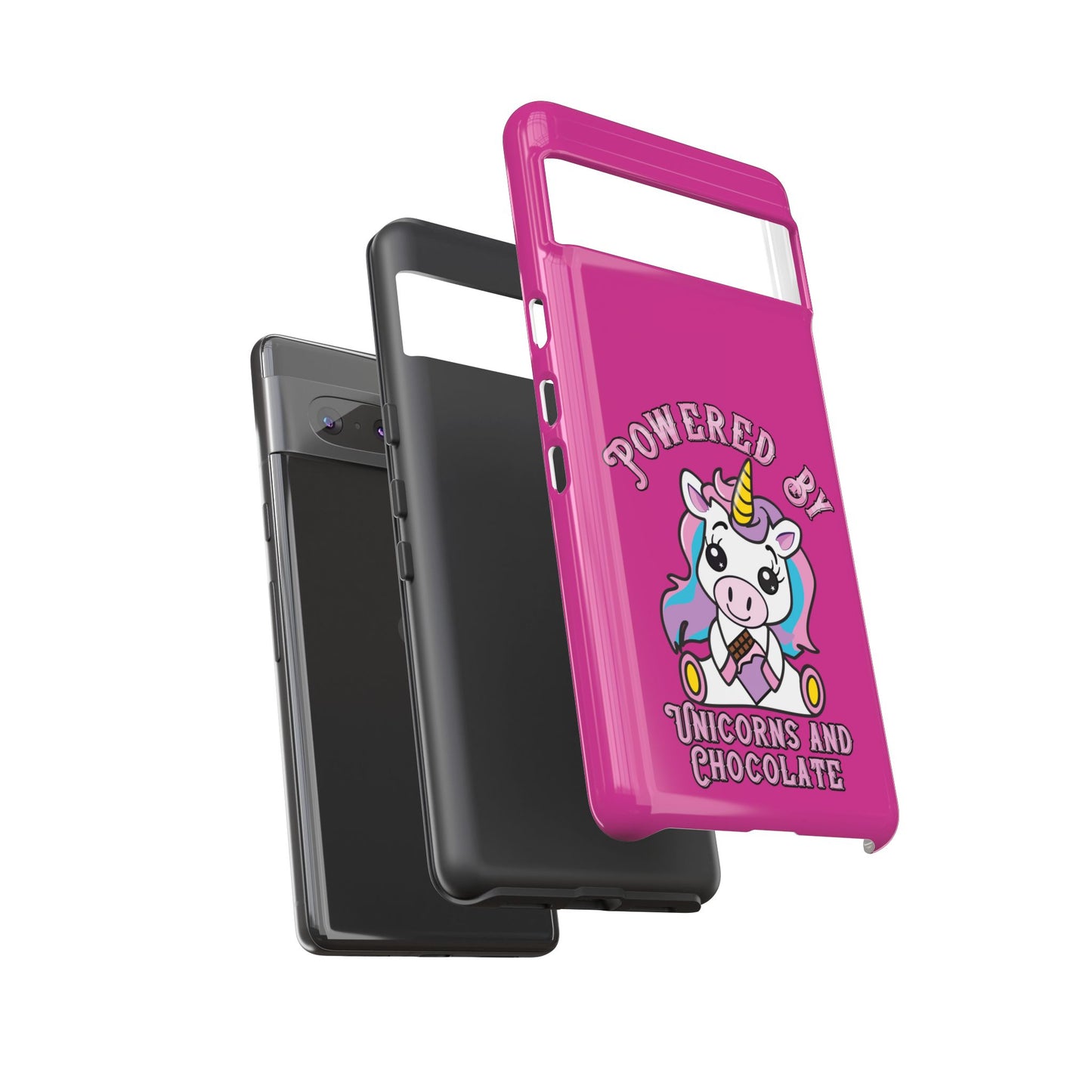 Phone Case - Powered by Unicorns and Chocolate