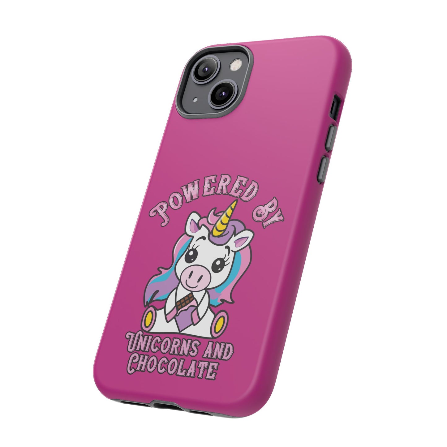 Phone Case - Powered by Unicorns and Chocolate