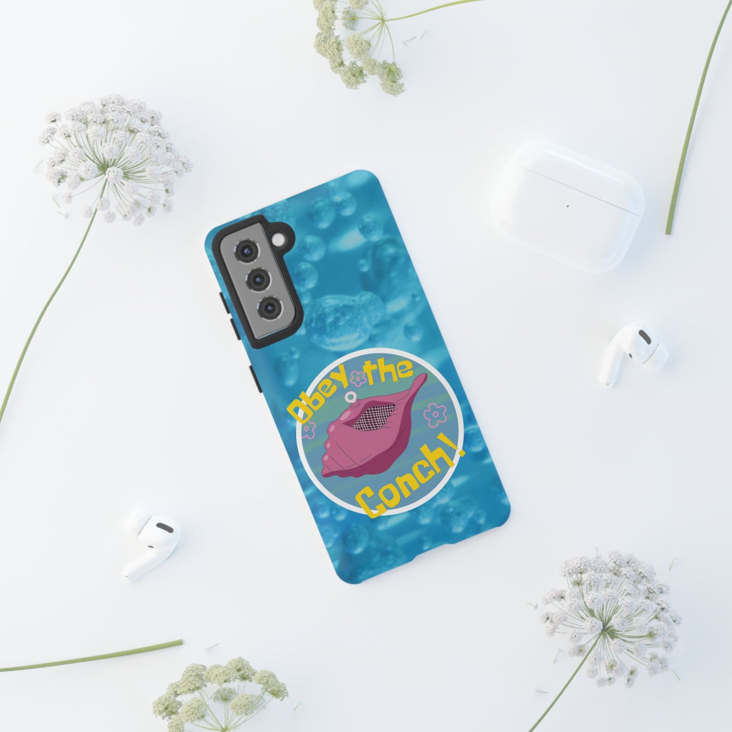 Phone Cases - Obey the Conch, Spongebob Design