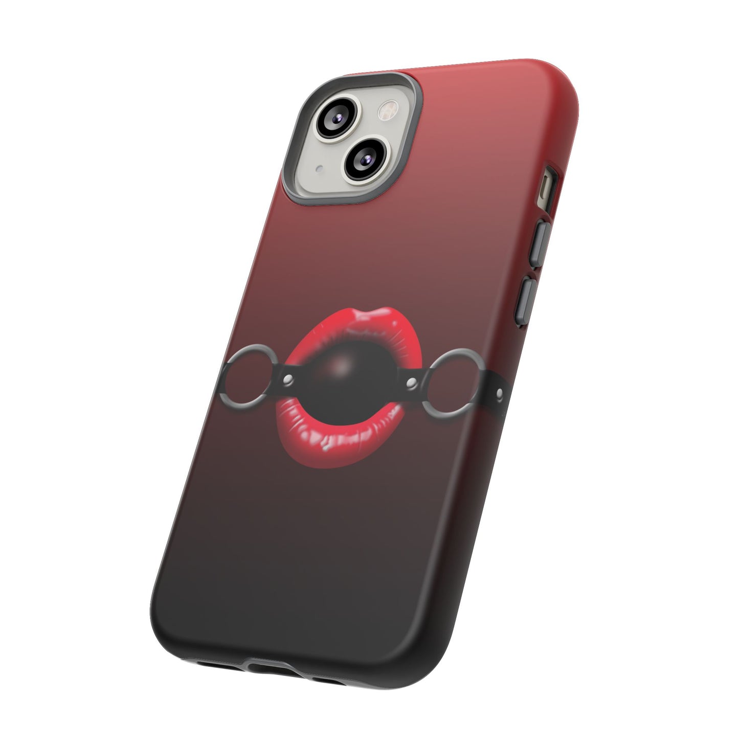 Phone Tough Case - Red Lips Gag Ball Design