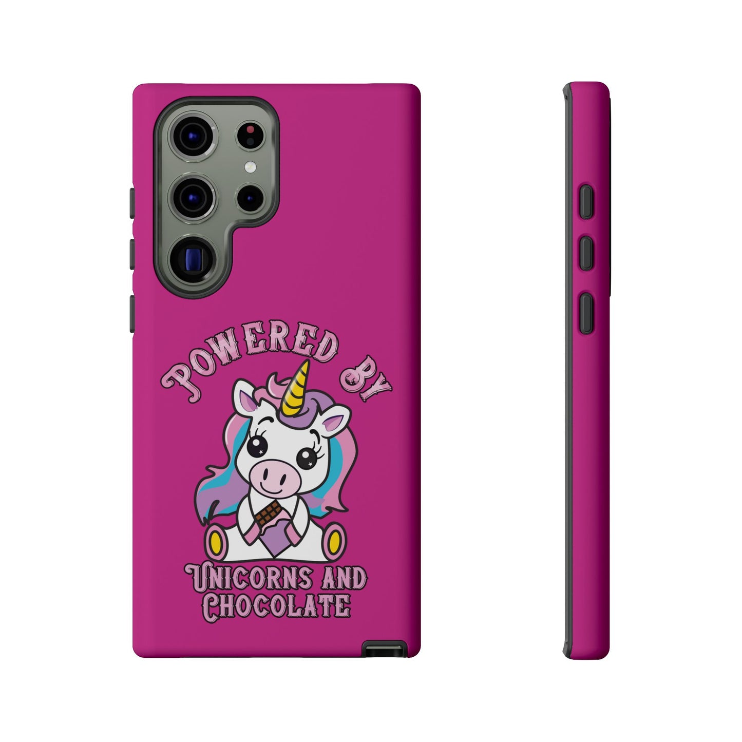 Phone Case - Powered by Unicorns and Chocolate