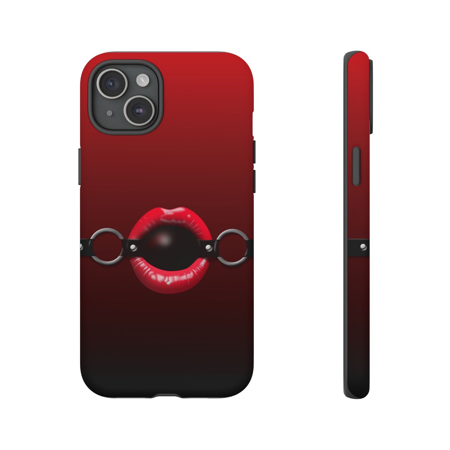 Phone Tough Case - Red Lips Gag Ball Design