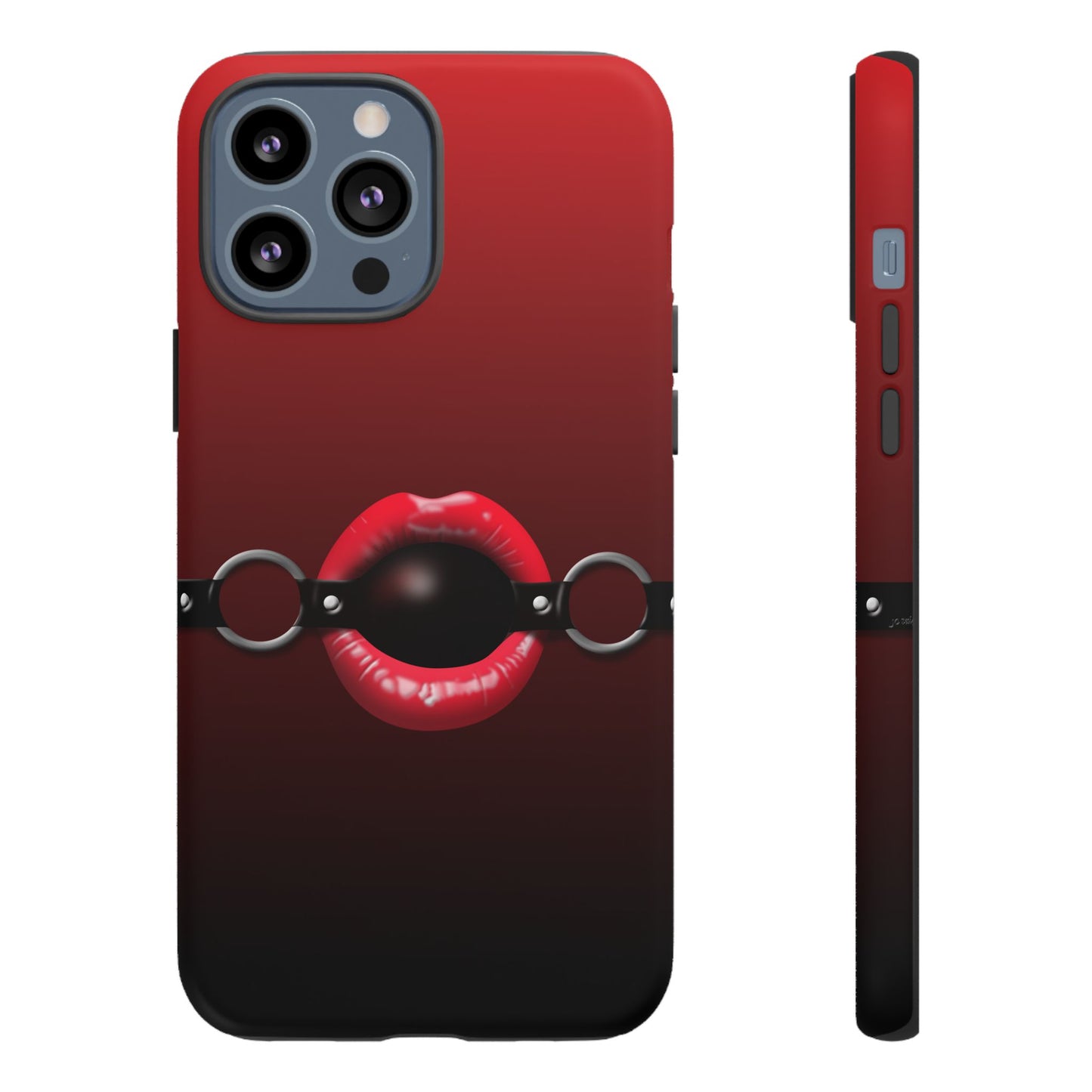 Phone Tough Case - Red Lips Gag Ball Design