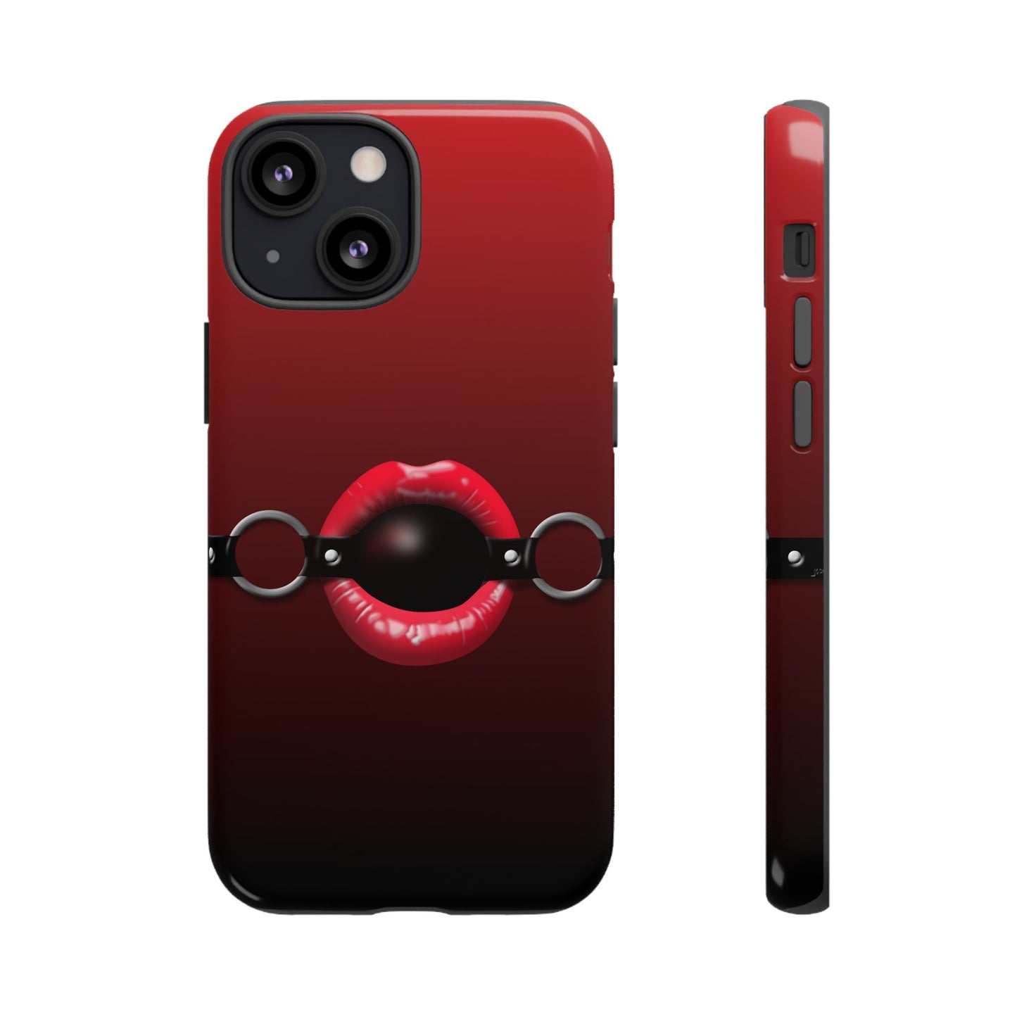 Phone Tough Case - Red Lips Gag Ball Design