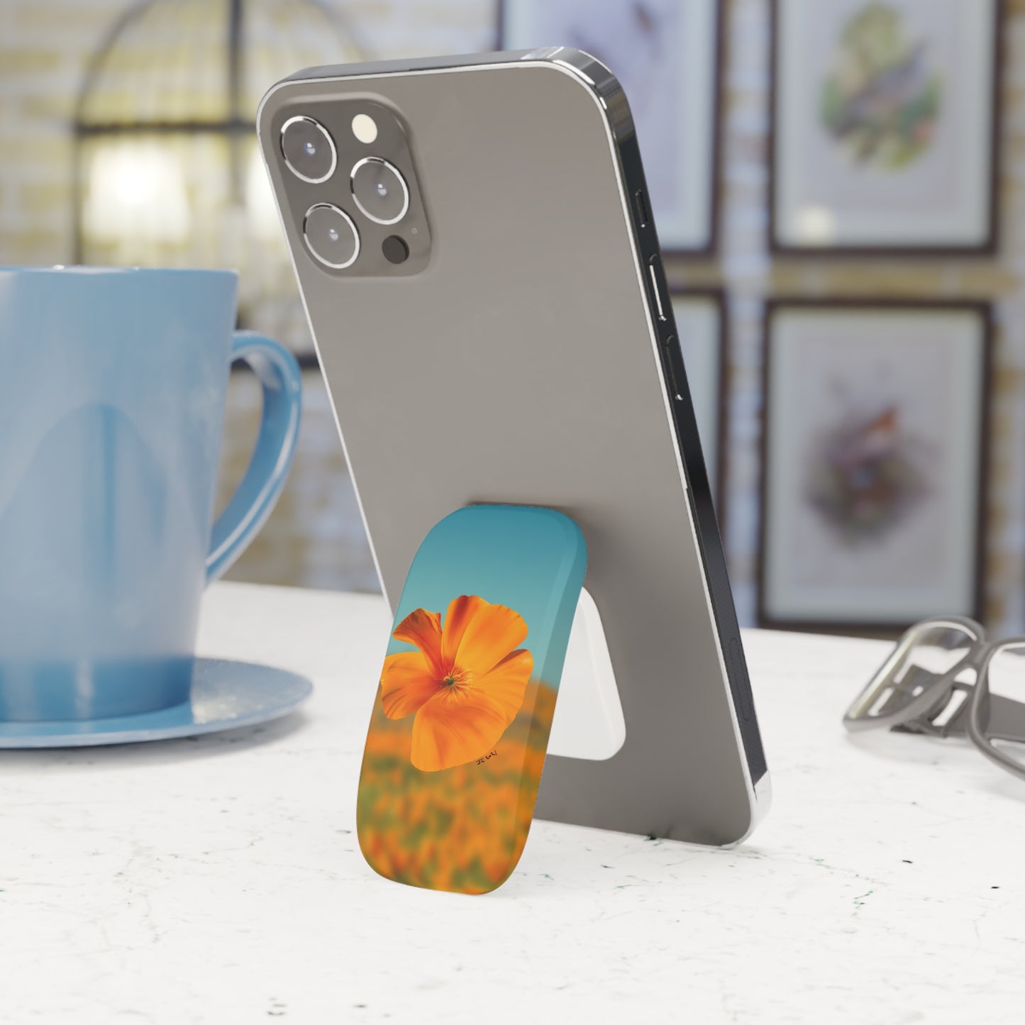 Golden Poppy Phone Click-On Grip