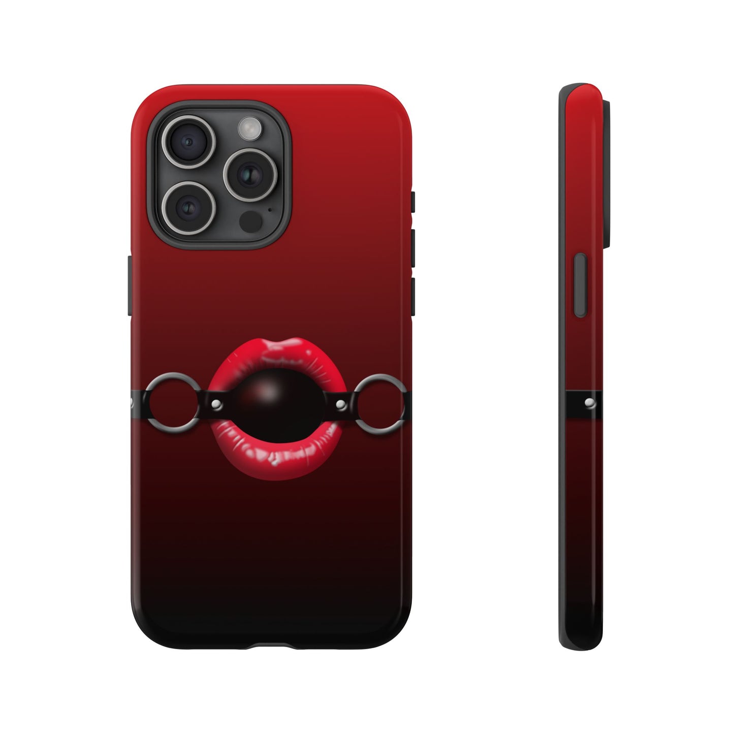 Phone Tough Case - Red Lips Gag Ball Design