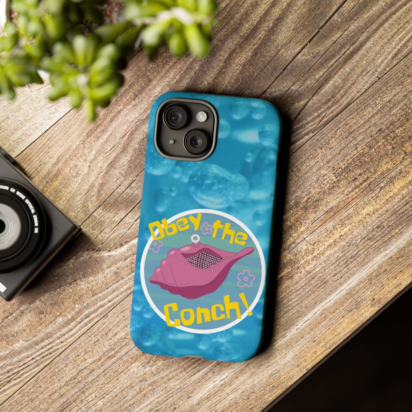 Phone Cases - Obey the Conch, Spongebob Design