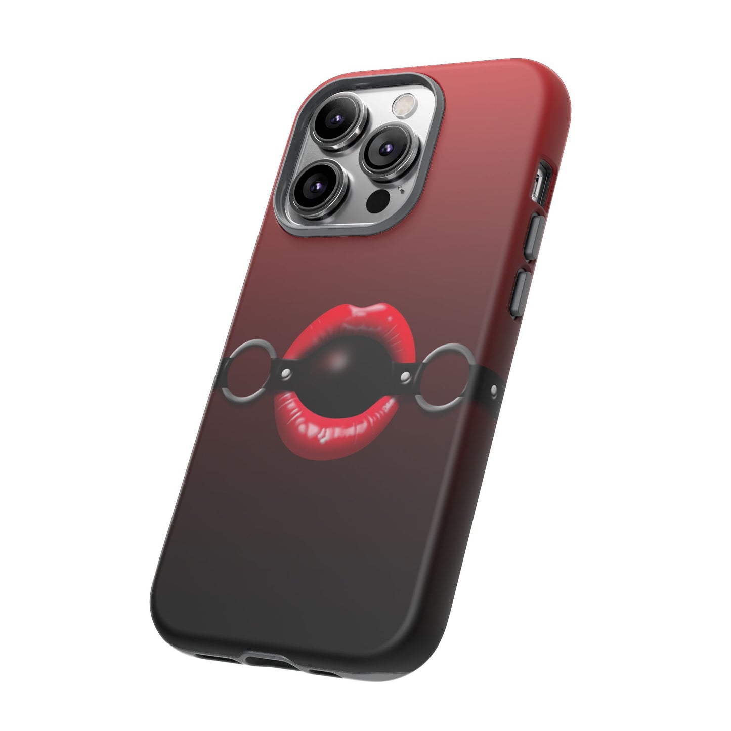 Phone Tough Case - Red Lips Gag Ball Design