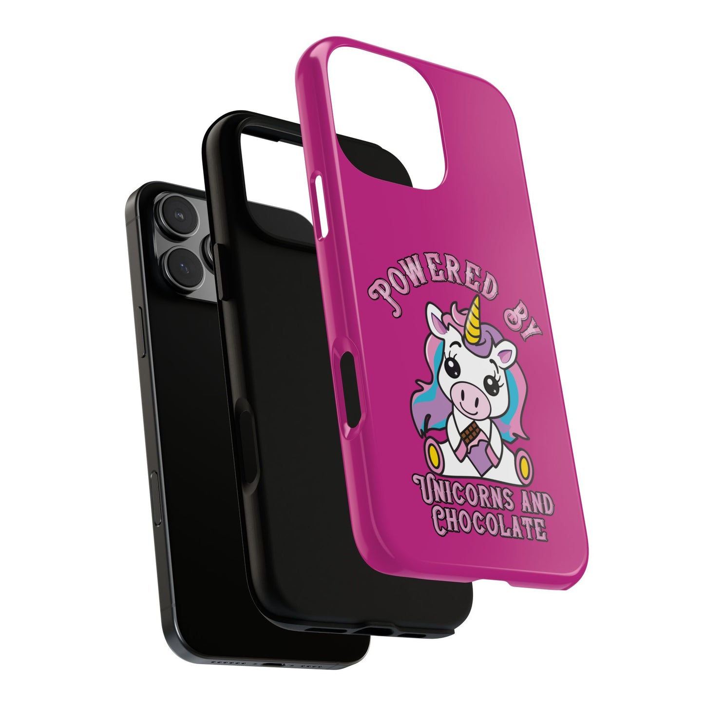 Phone Case - Powered by Unicorns and Chocolate